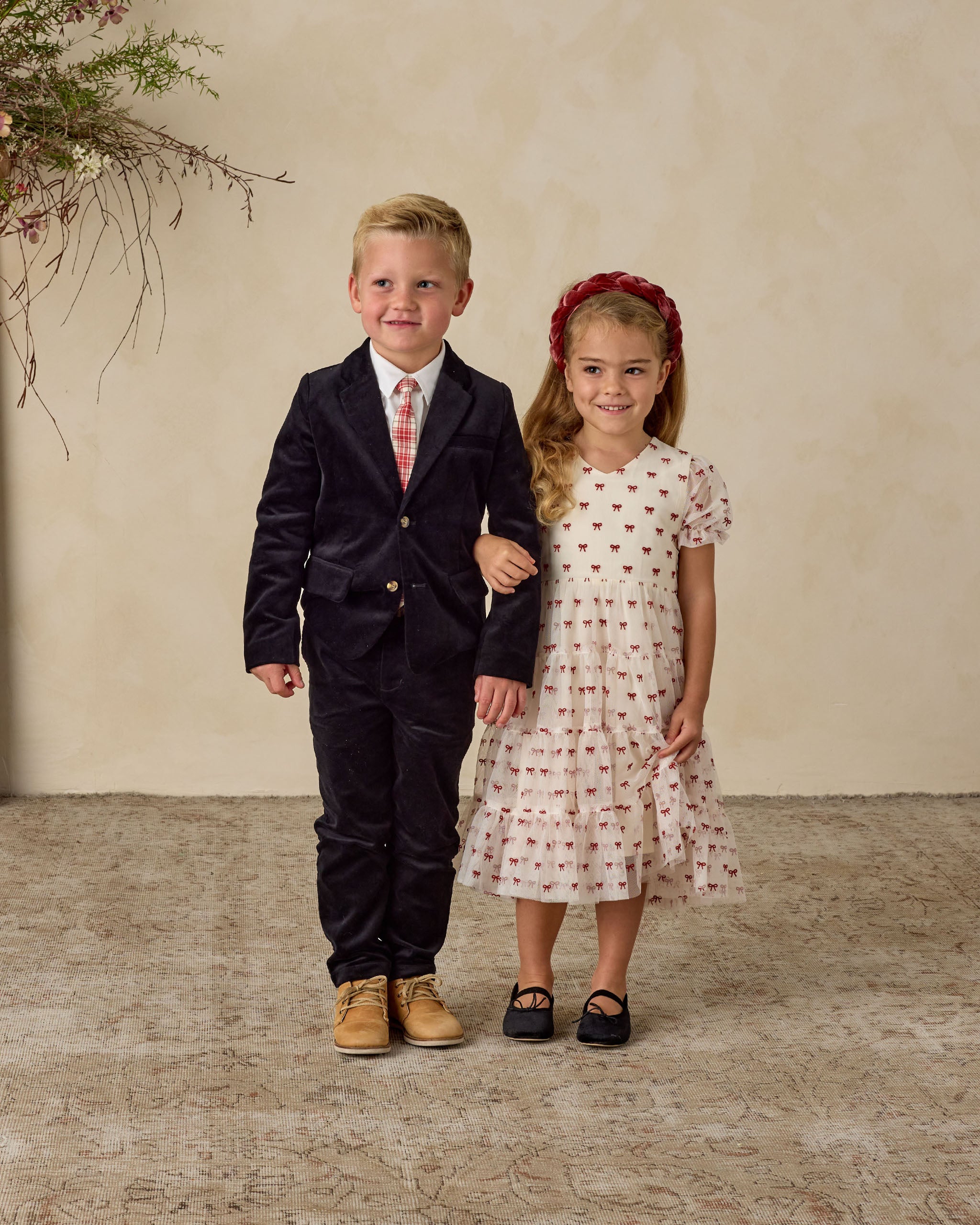 Skinny Tie | Holiday Tartan - Rylee + Cru | Kids Clothes | Trendy Baby Clothes | Modern Infant Outfits |