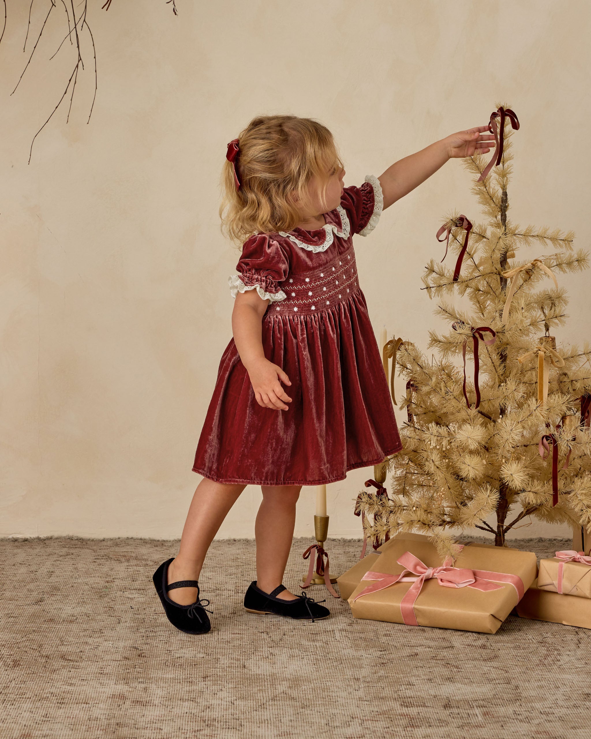 Elizabeth Dress | Ruby - Rylee + Cru | Kids Clothes | Trendy Baby Clothes | Modern Infant Outfits |