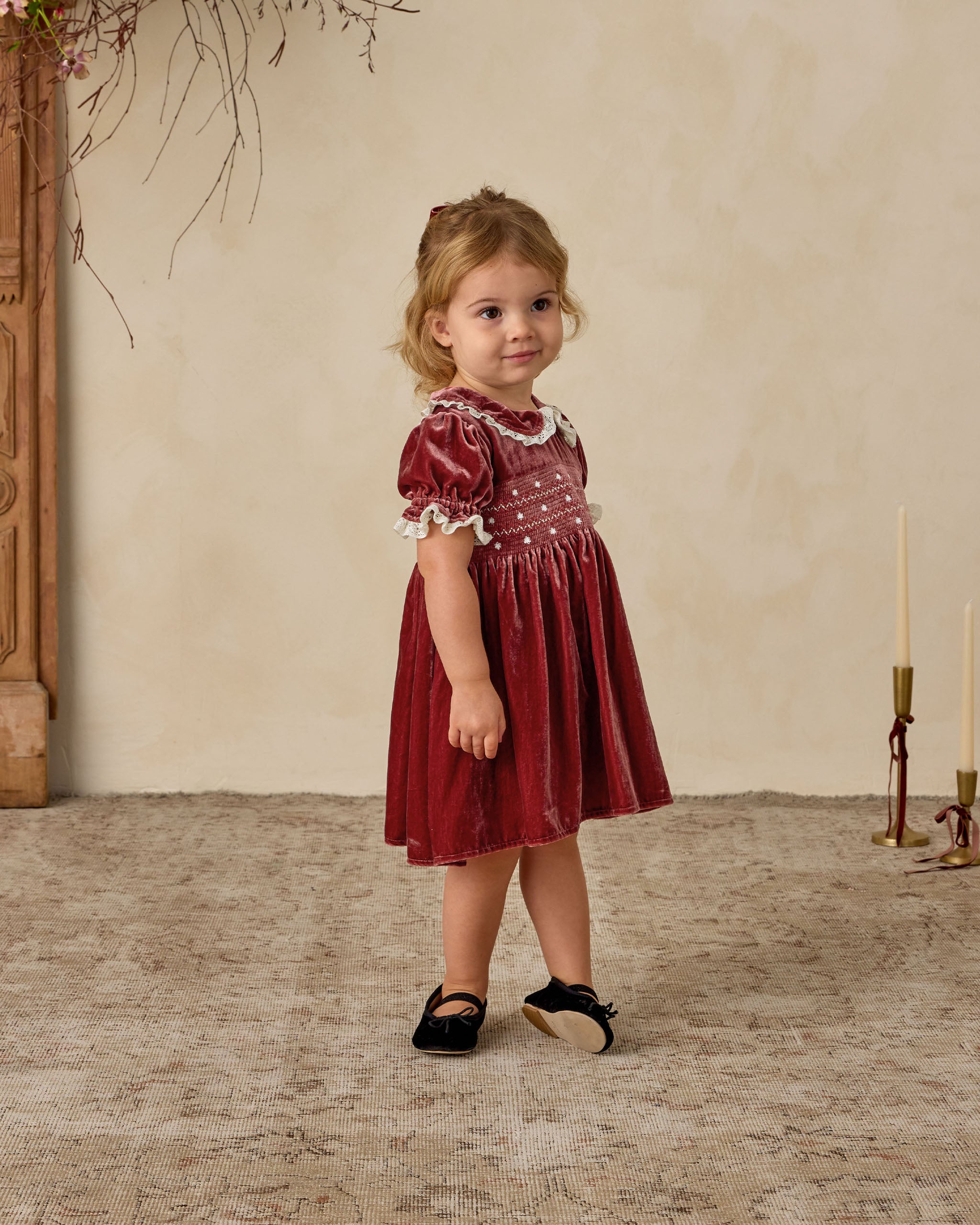 Elizabeth Dress | Ruby - Rylee + Cru | Kids Clothes | Trendy Baby Clothes | Modern Infant Outfits |