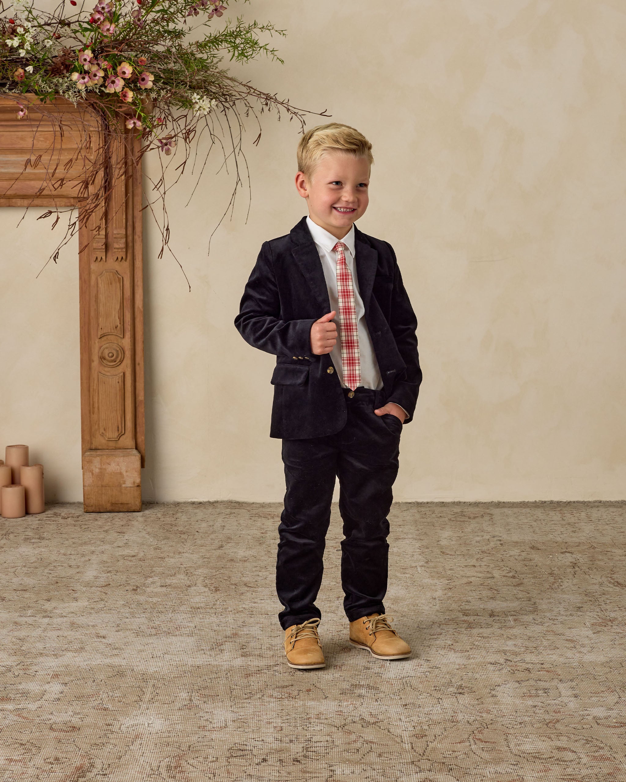 Skinny Tie | Holiday Tartan - Rylee + Cru | Kids Clothes | Trendy Baby Clothes | Modern Infant Outfits |