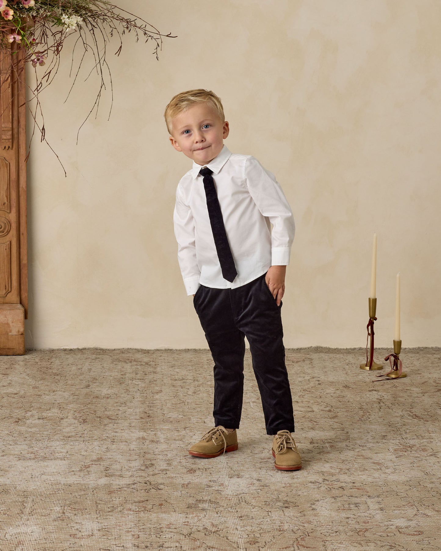 Skinny Tie | Black - Rylee + Cru | Kids Clothes | Trendy Baby Clothes | Modern Infant Outfits |