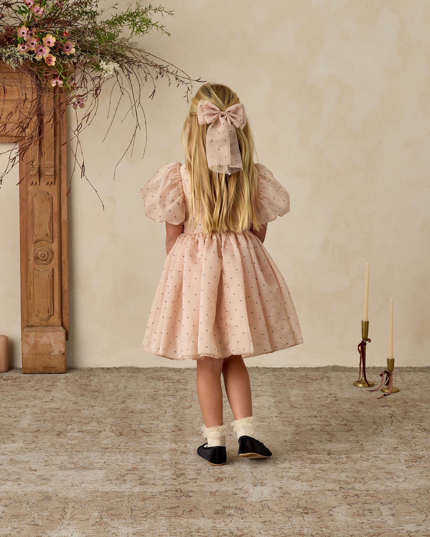 Alice Bow | Flocked Dot - Rylee + Cru | Kids Clothes | Trendy Baby Clothes | Modern Infant Outfits |