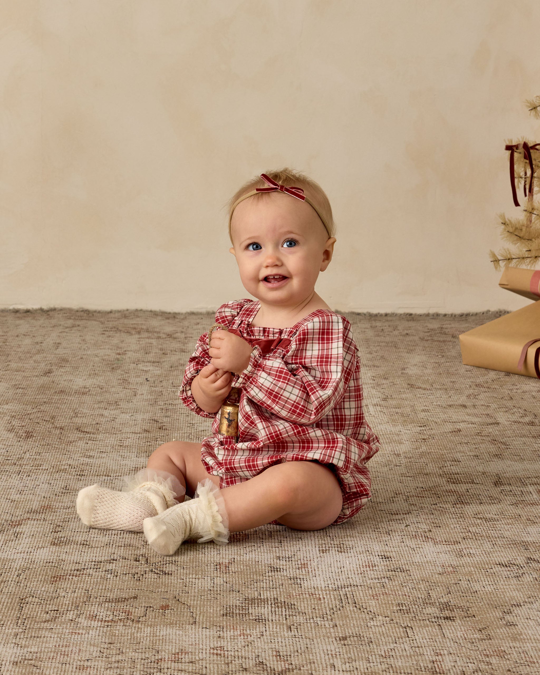 Annette Romper | Holiday Tartan - Rylee + Cru | Kids Clothes | Trendy Baby Clothes | Modern Infant Outfits |