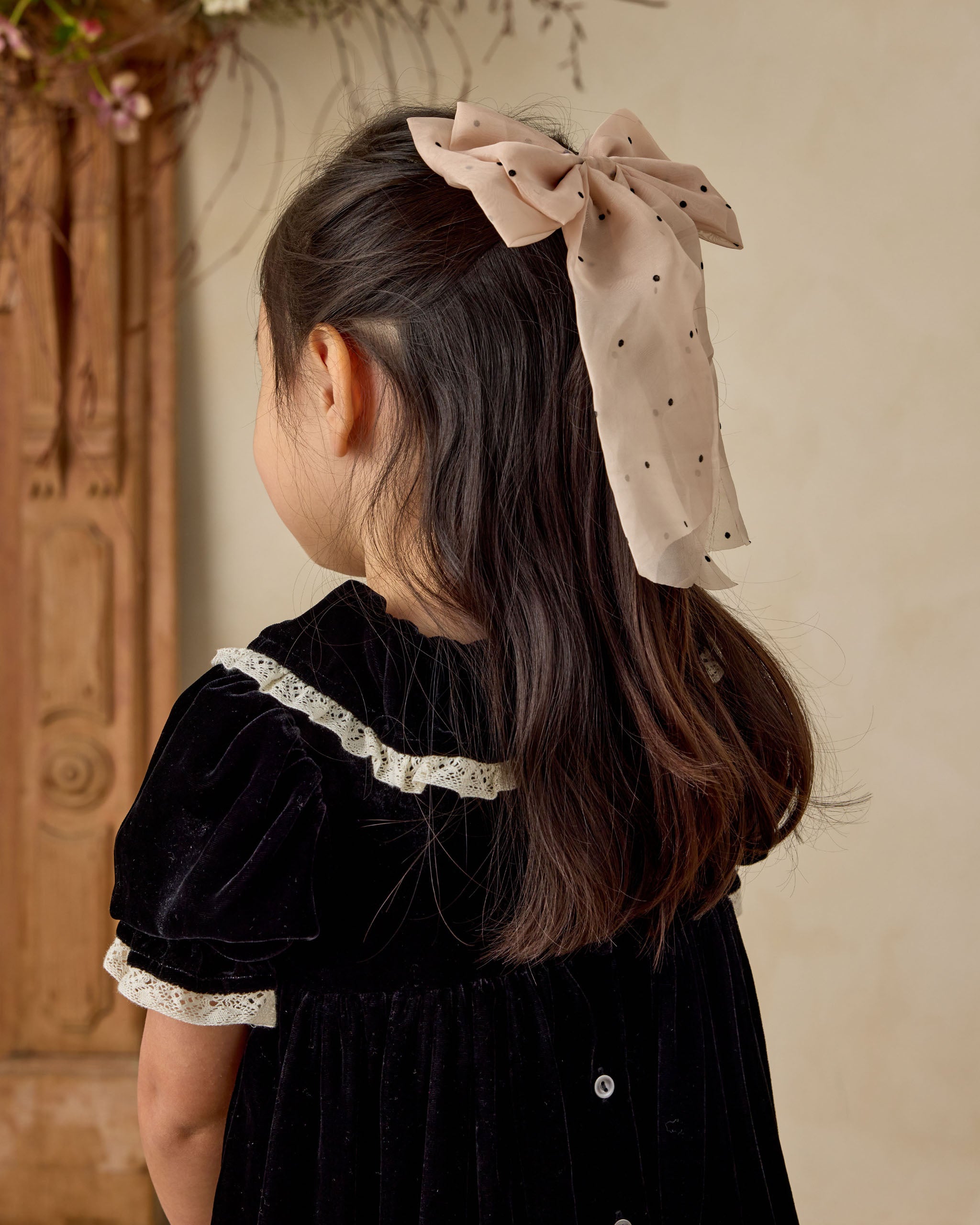 Alice Bow | Flocked Dot - Rylee + Cru | Kids Clothes | Trendy Baby Clothes | Modern Infant Outfits |