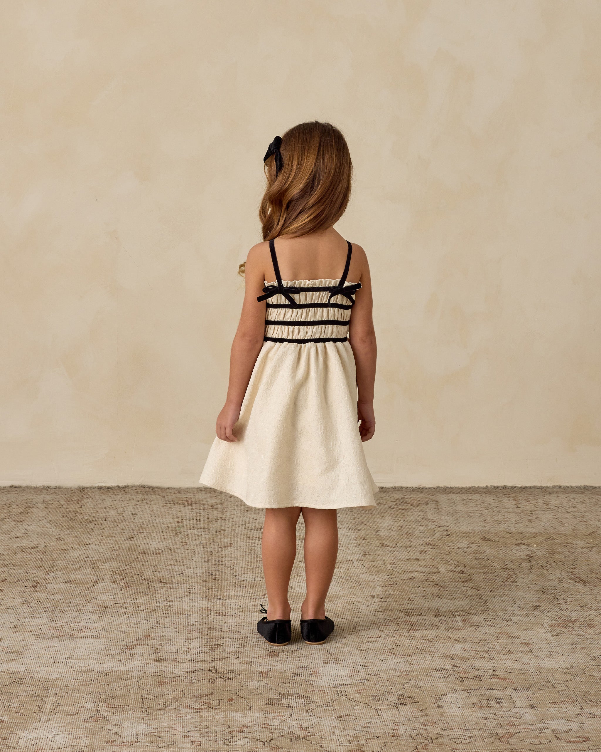 Annabelle Dress | Metallic Ivory - Rylee + Cru | Kids Clothes | Trendy Baby Clothes | Modern Infant Outfits |