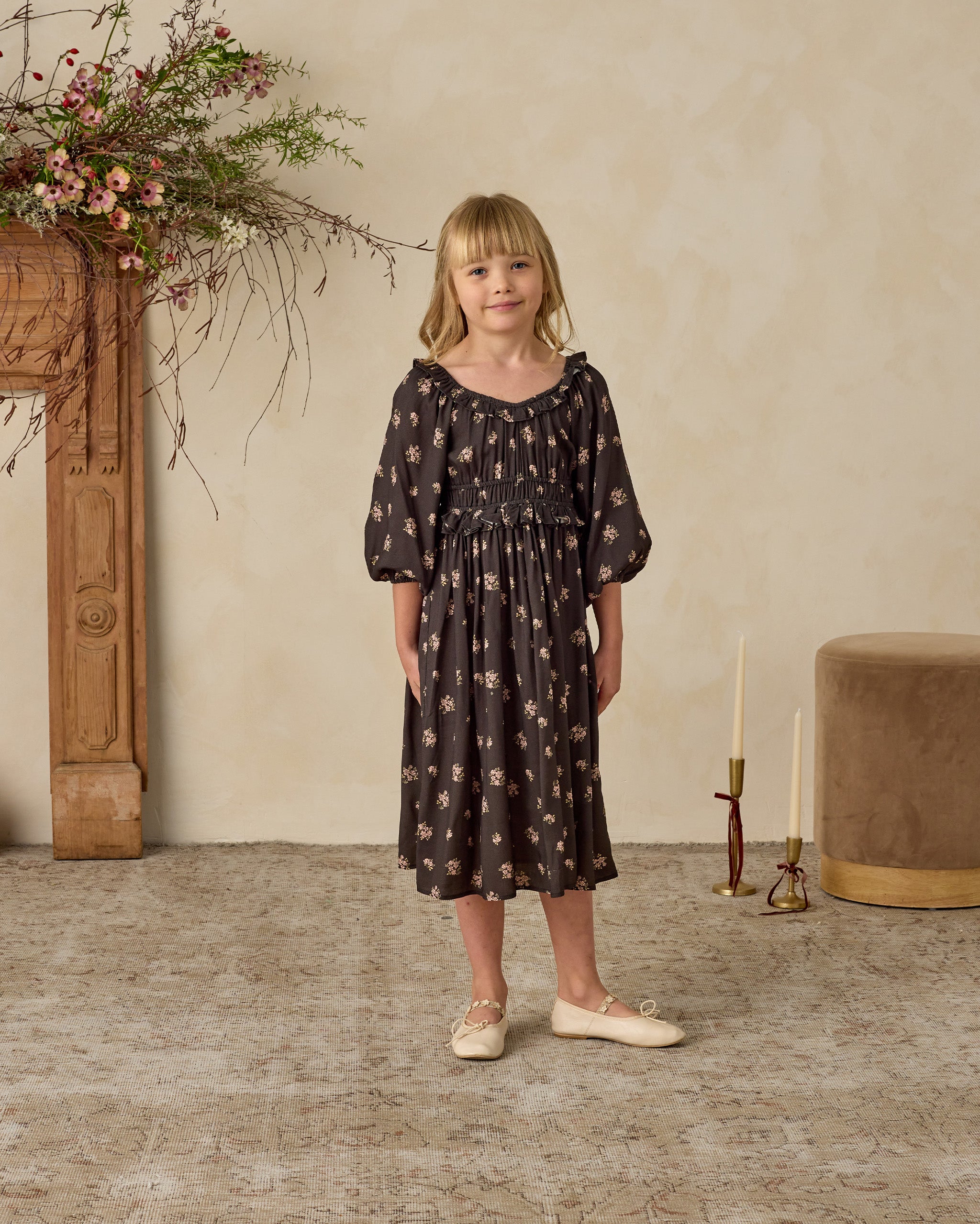 Junie Dress | Ditsy Floral - Rylee + Cru | Kids Clothes | Trendy Baby Clothes | Modern Infant Outfits |