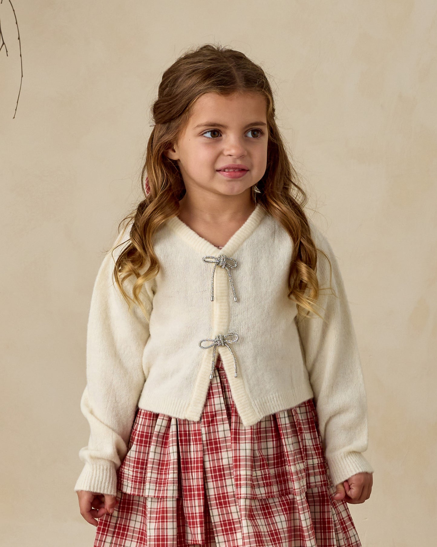 Bow Cardigan | Ivory - Rylee + Cru | Kids Clothes | Trendy Baby Clothes | Modern Infant Outfits |
