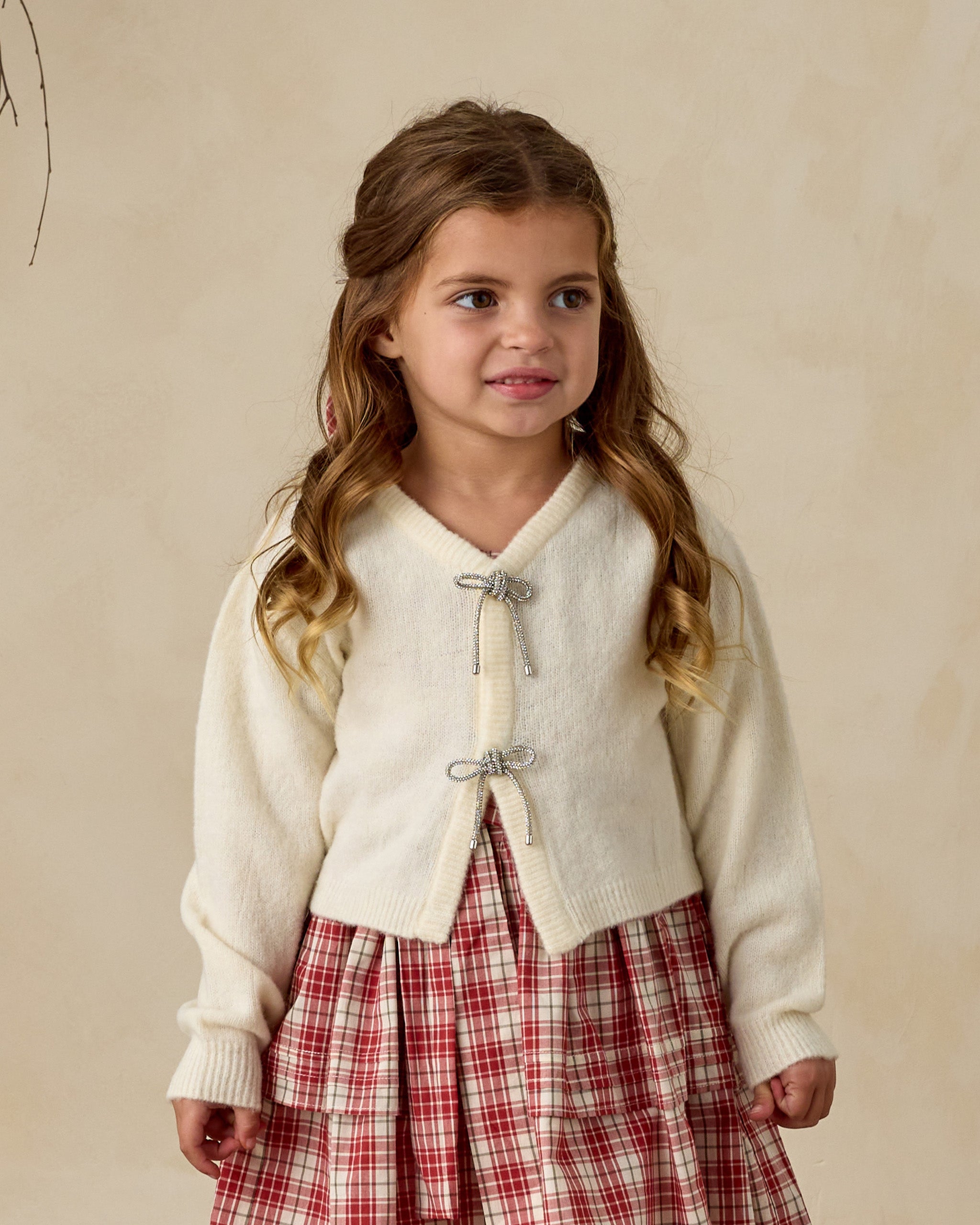 Bow Cardigan | Ivory - Rylee + Cru | Kids Clothes | Trendy Baby Clothes | Modern Infant Outfits |