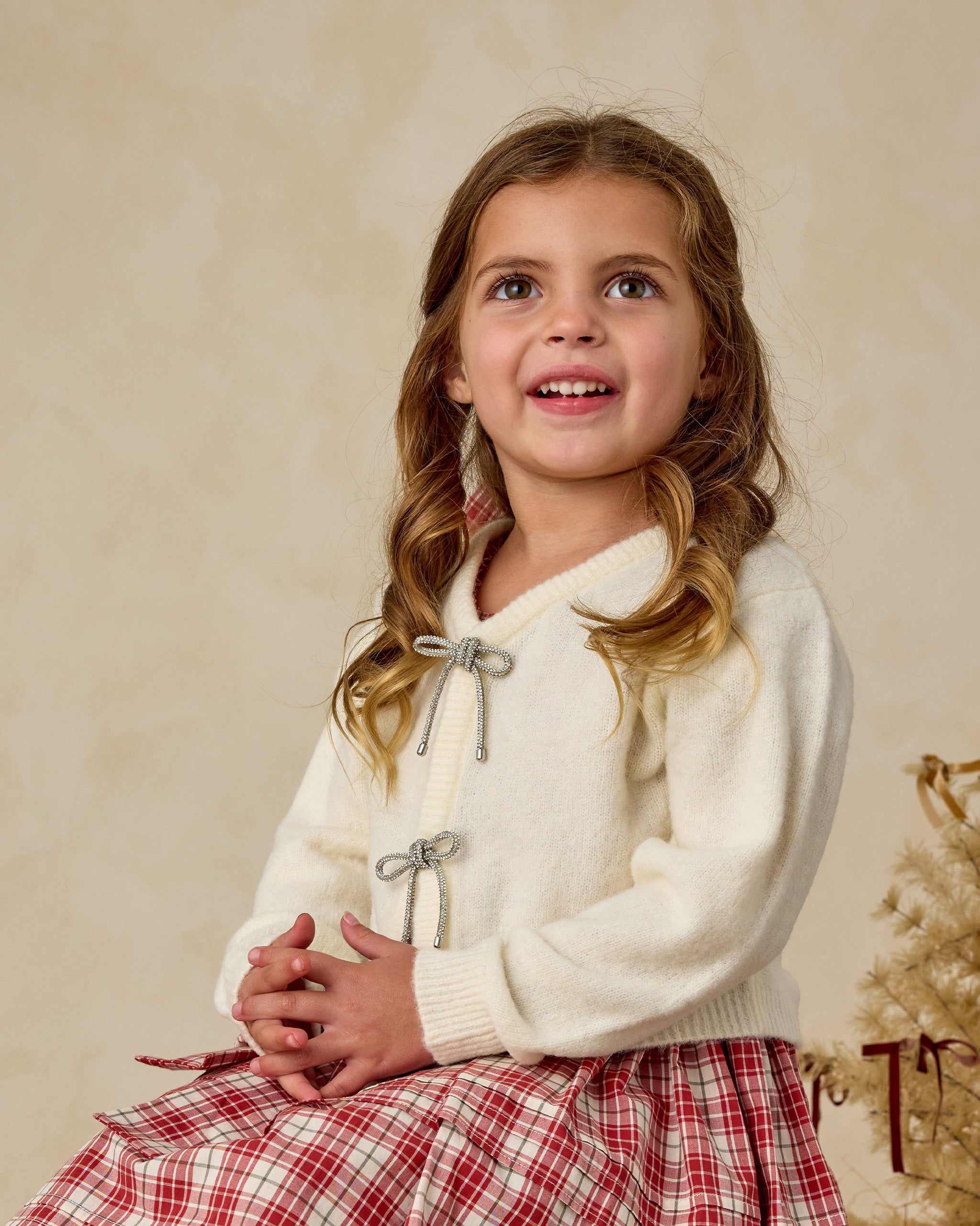 Bow Cardigan Ivory – Noralee