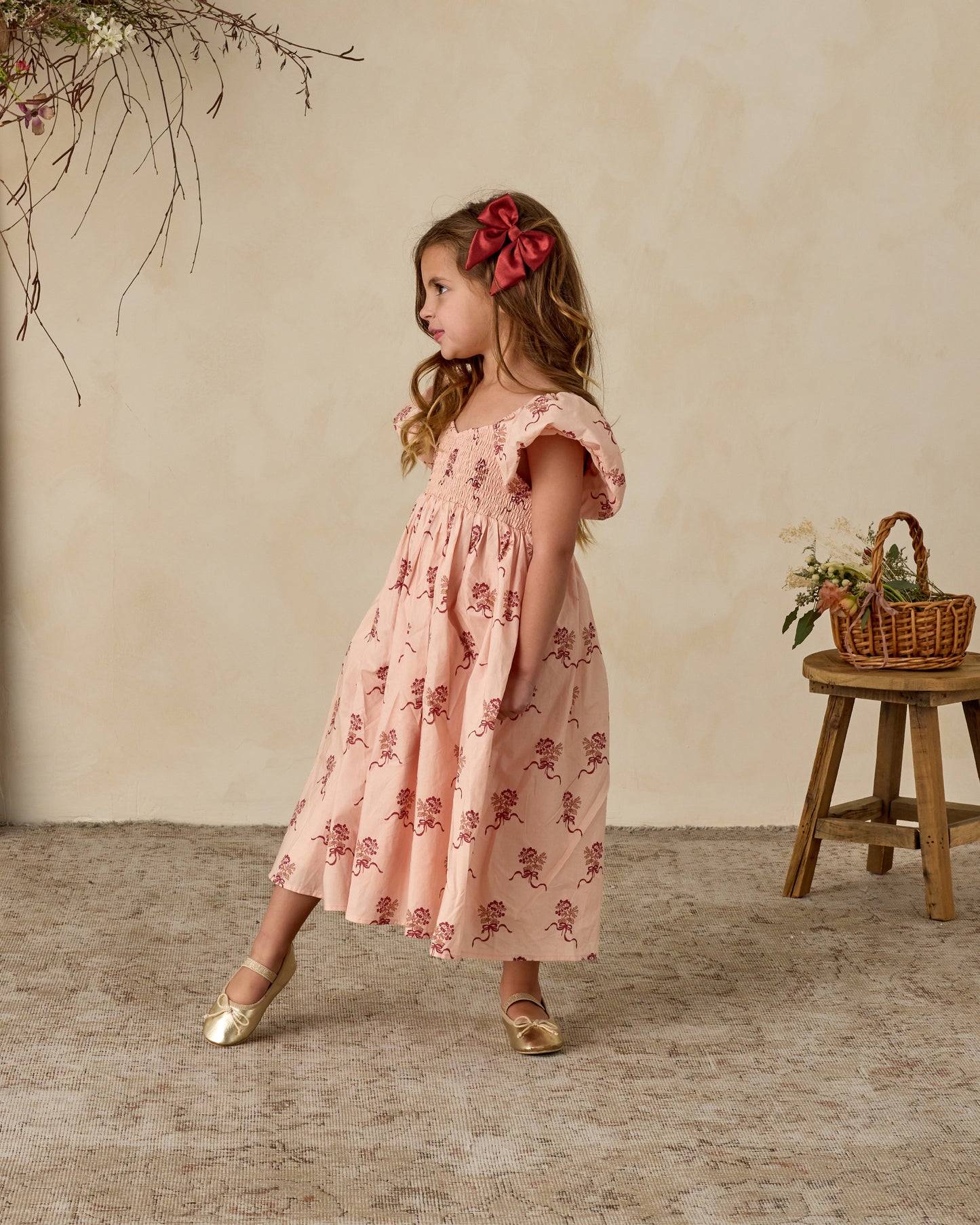 Hazel Dress | Vintage Ruby - Rylee + Cru | Kids Clothes | Trendy Baby Clothes | Modern Infant Outfits |