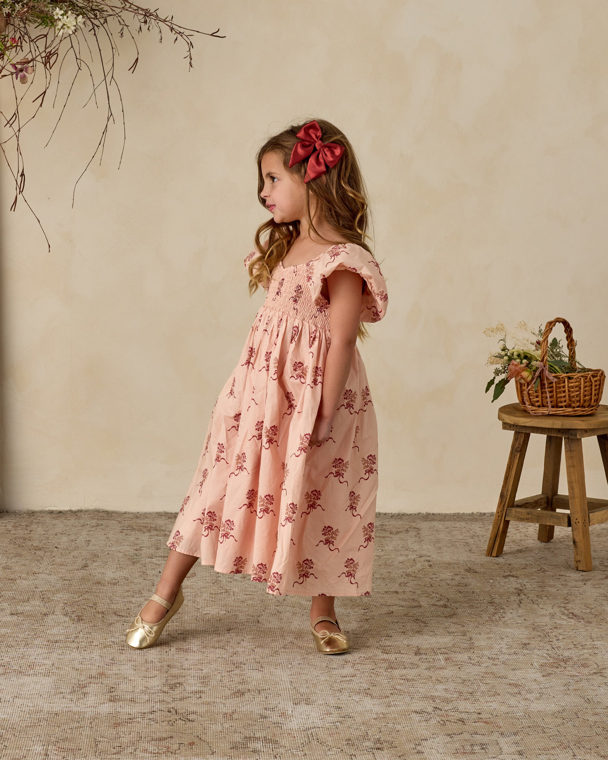 Hazel Dress | Vintage Ruby - Rylee + Cru | Kids Clothes | Trendy Baby Clothes | Modern Infant Outfits |