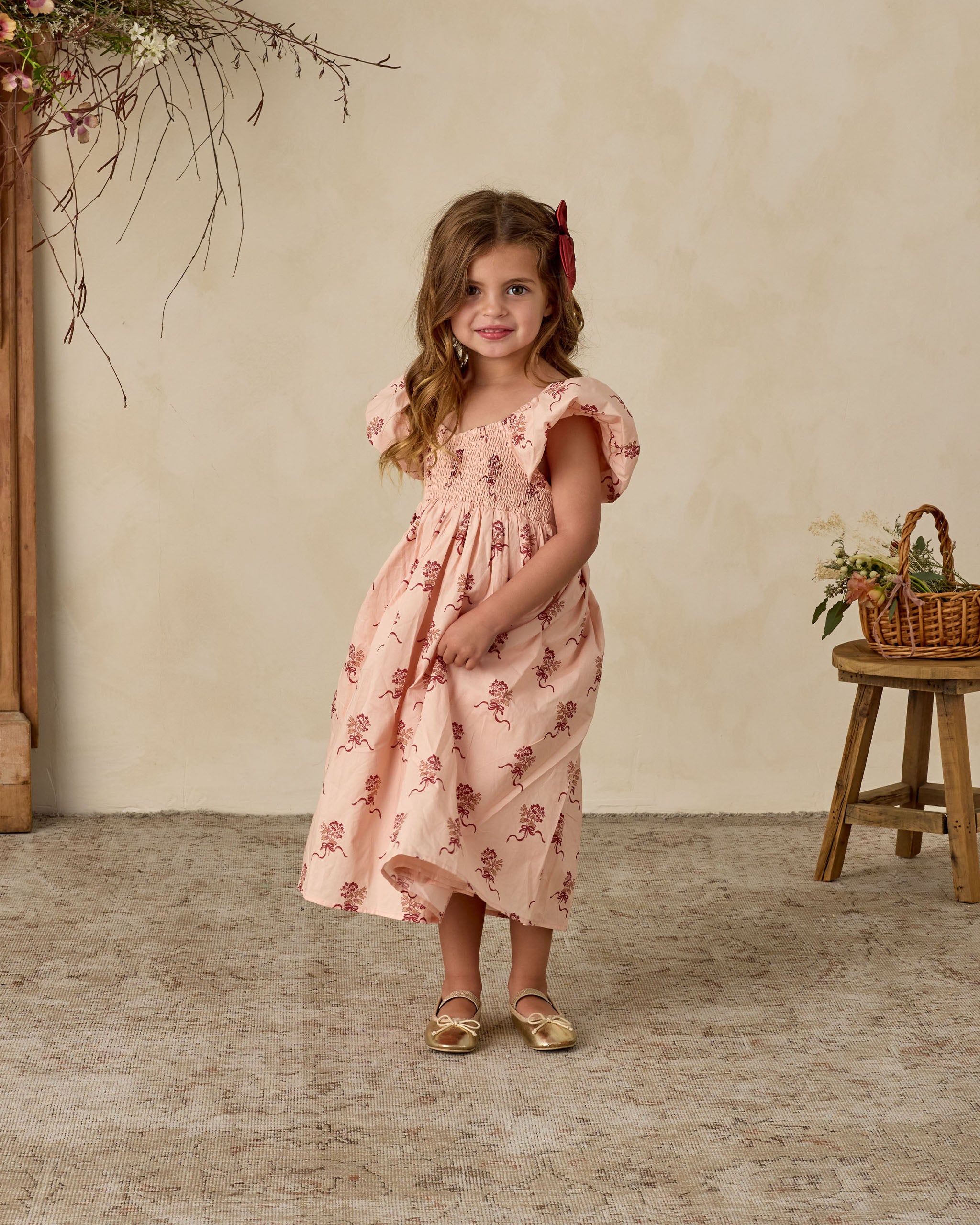 Hazel Dress | Vintage Ruby - Rylee + Cru | Kids Clothes | Trendy Baby Clothes | Modern Infant Outfits |