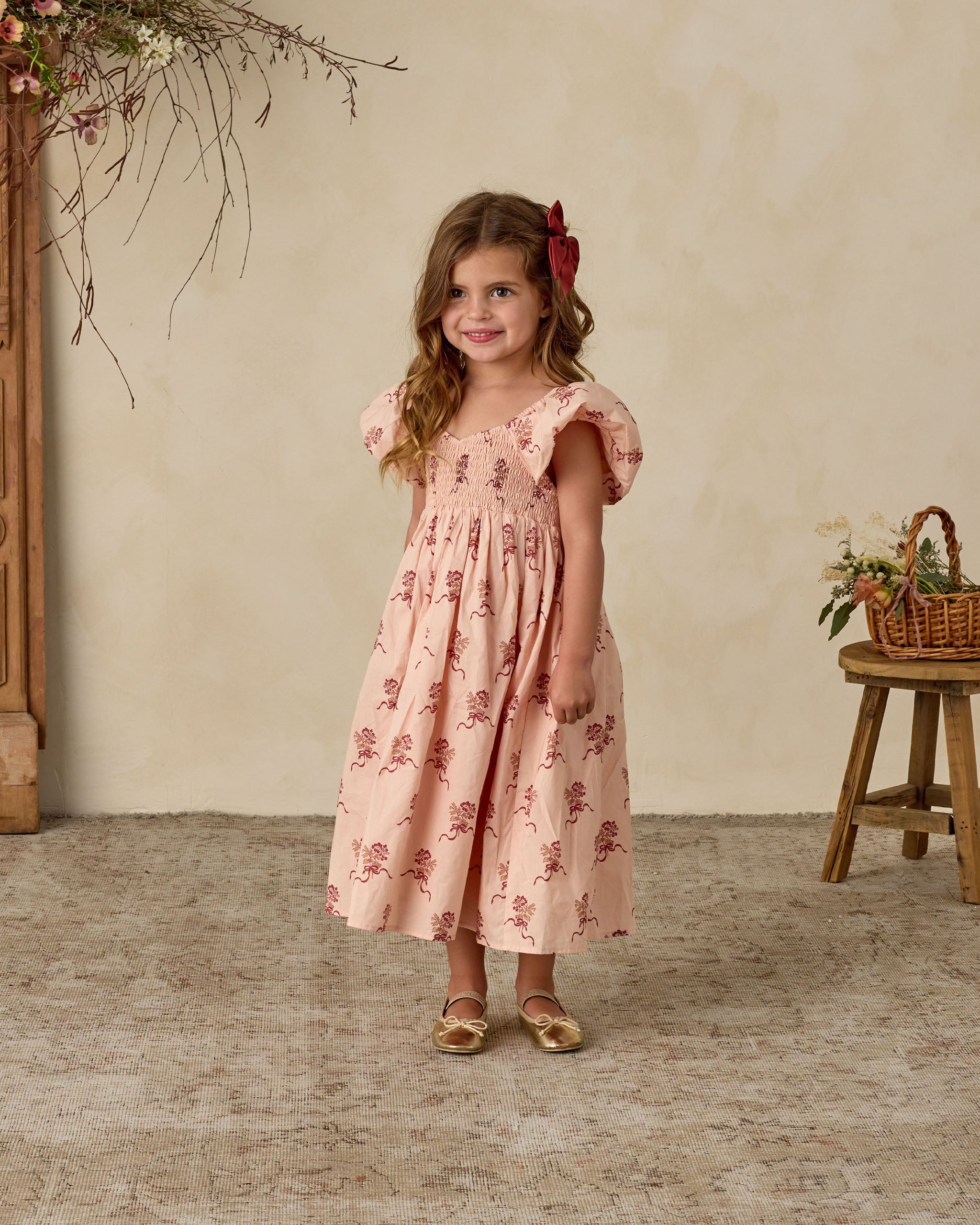 Hazel Dress | Vintage Ruby - Rylee + Cru | Kids Clothes | Trendy Baby Clothes | Modern Infant Outfits |