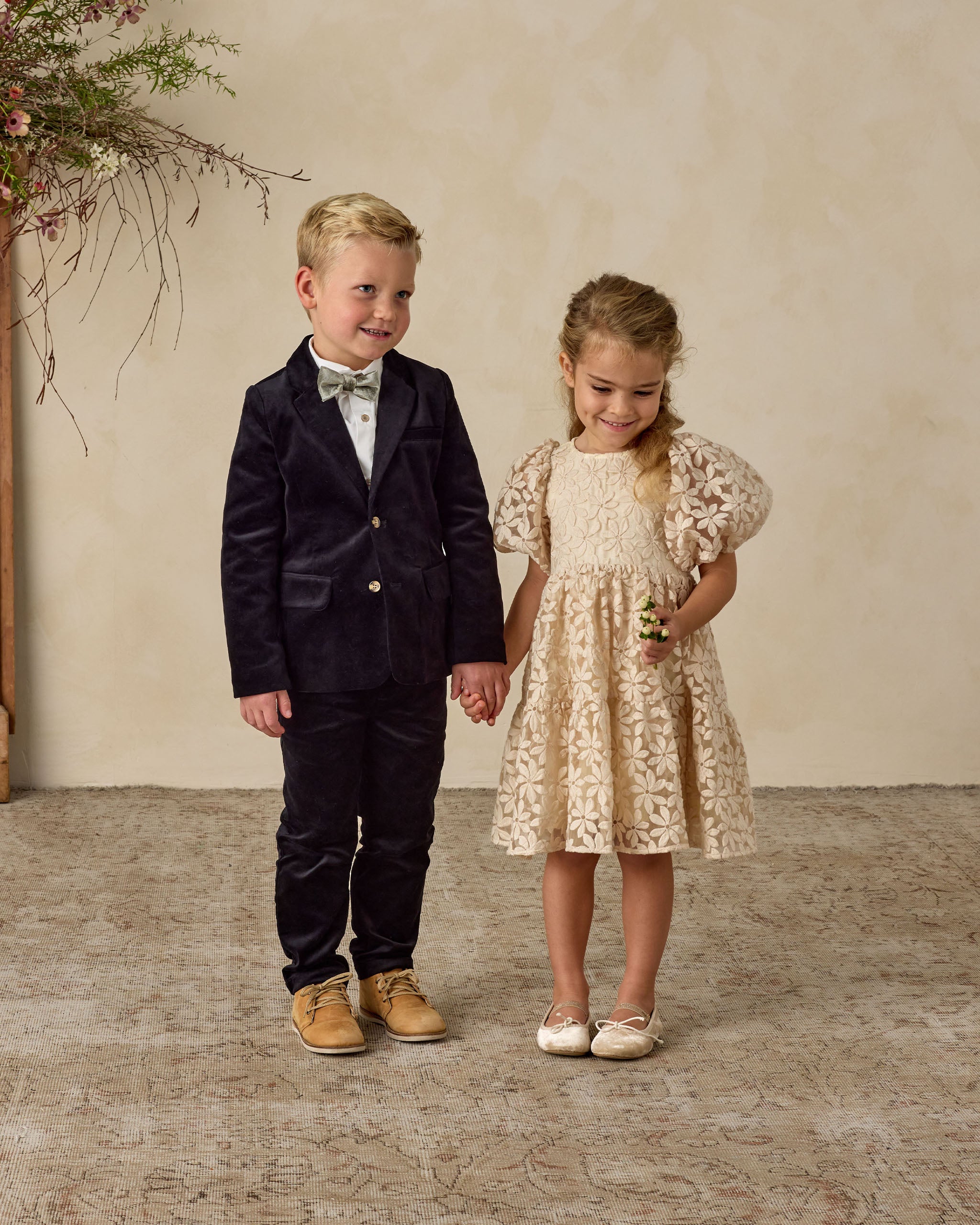 Chloe Dress | Embroidered Daisy - Rylee + Cru | Kids Clothes | Trendy Baby Clothes | Modern Infant Outfits |