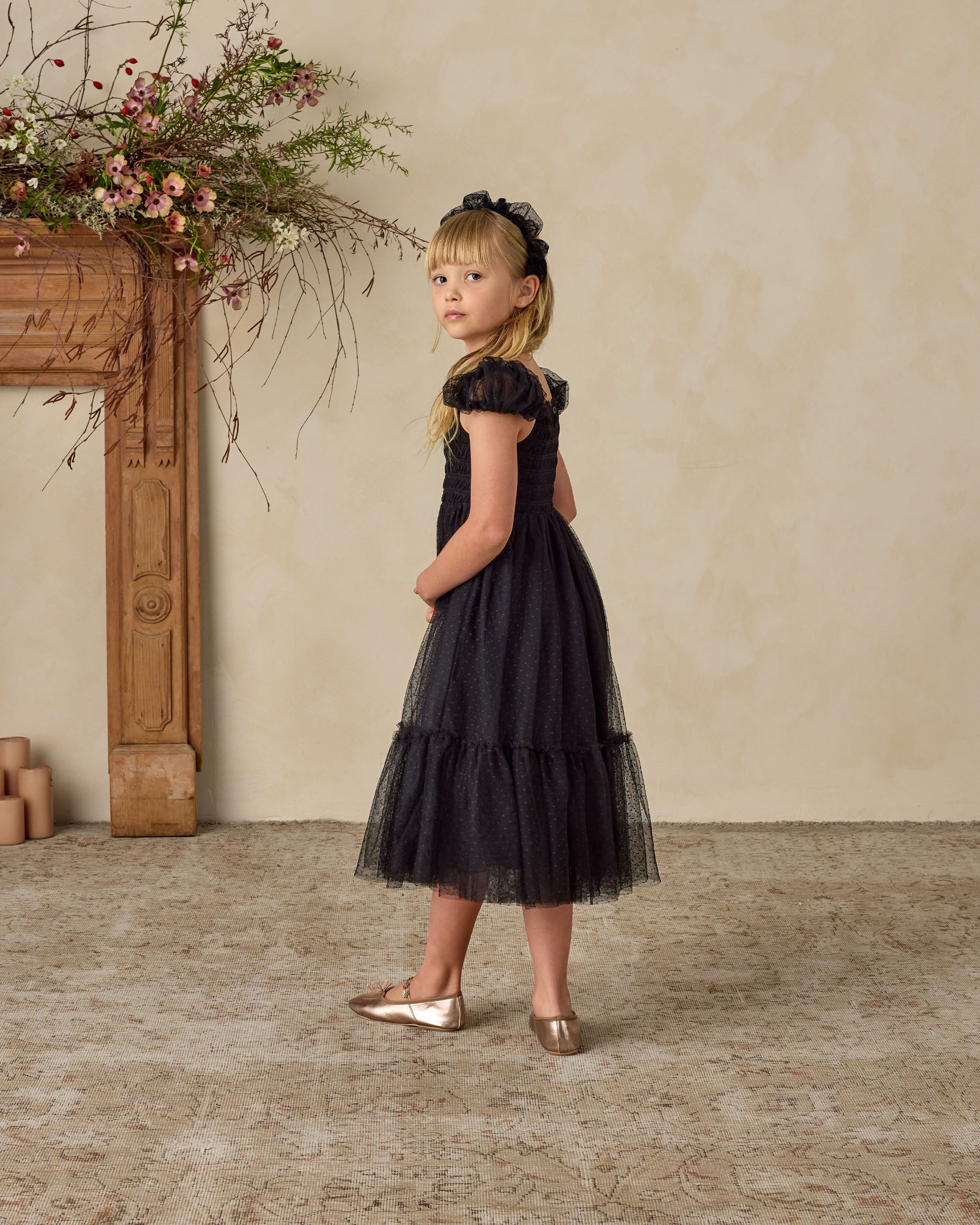 Clara Dress | Black - Rylee + Cru | Kids Clothes | Trendy Baby Clothes | Modern Infant Outfits |
