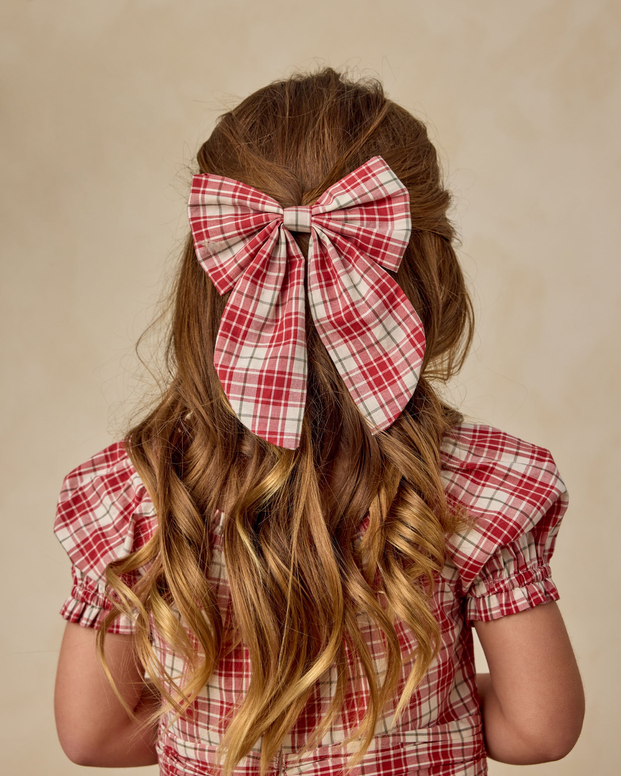 Everly Bow | Holiday Tartan - Rylee + Cru | Kids Clothes | Trendy Baby Clothes | Modern Infant Outfits |