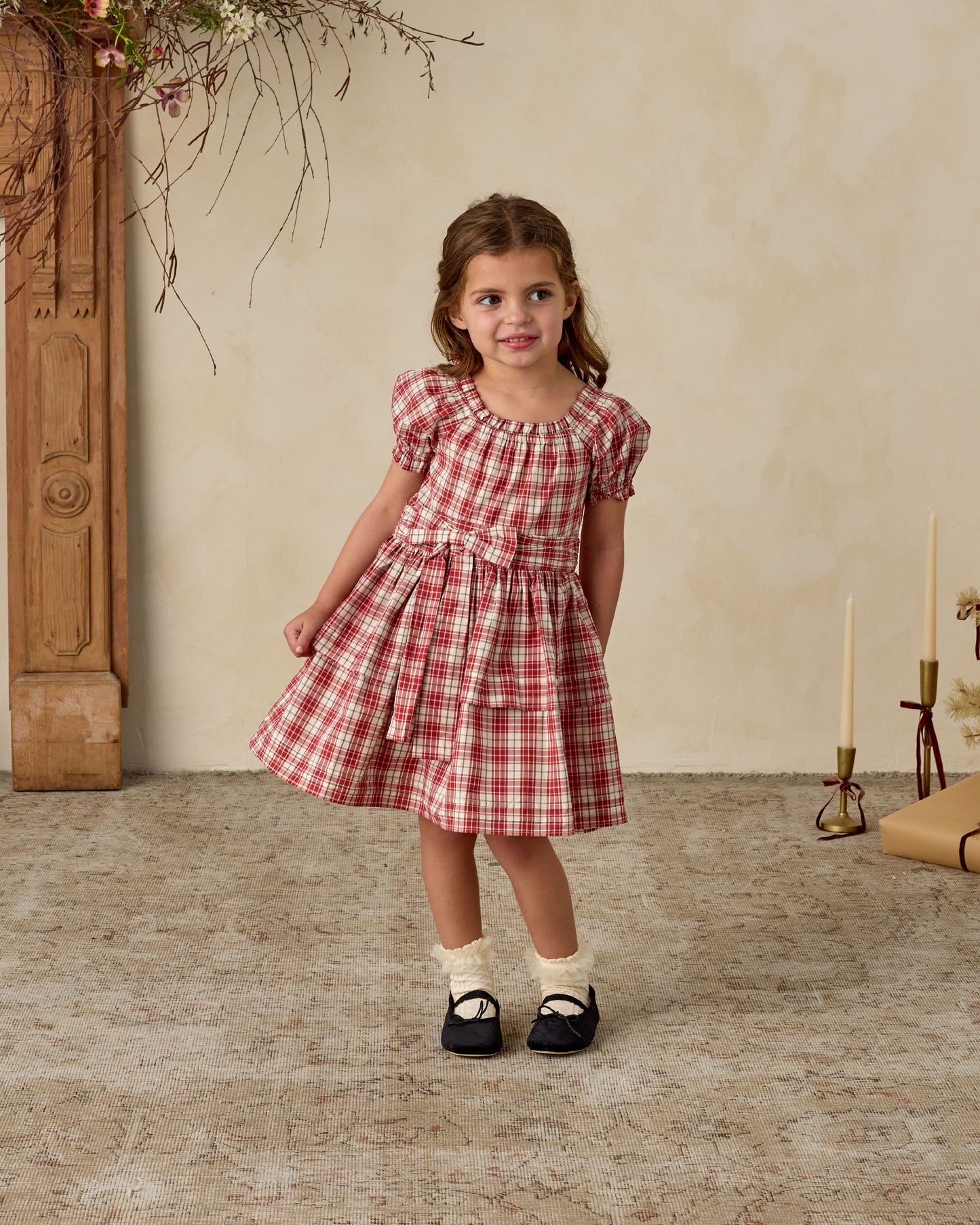 Annette Dress | Holiday Tartan - Rylee + Cru | Kids Clothes | Trendy Baby Clothes | Modern Infant Outfits |