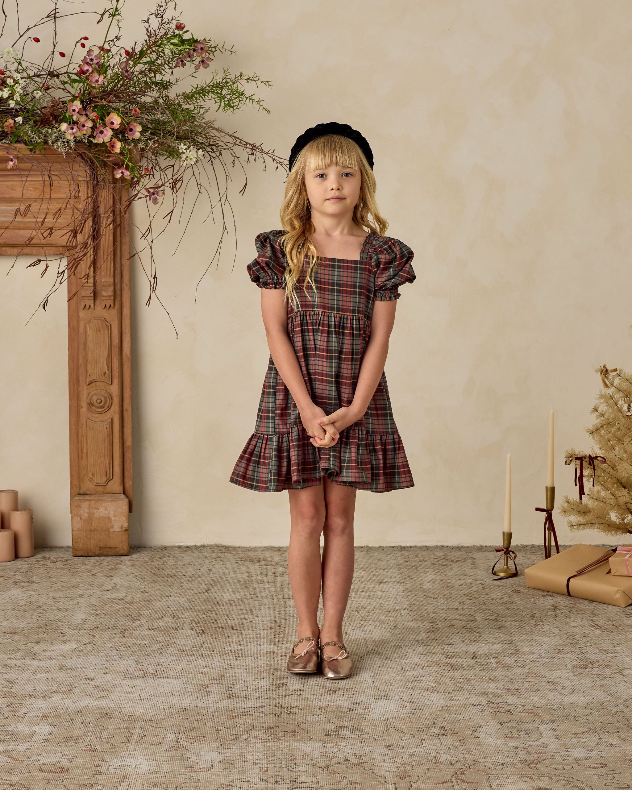 Louella Dress | Winter Tartan - Rylee + Cru | Kids Clothes | Trendy Baby Clothes | Modern Infant Outfits |