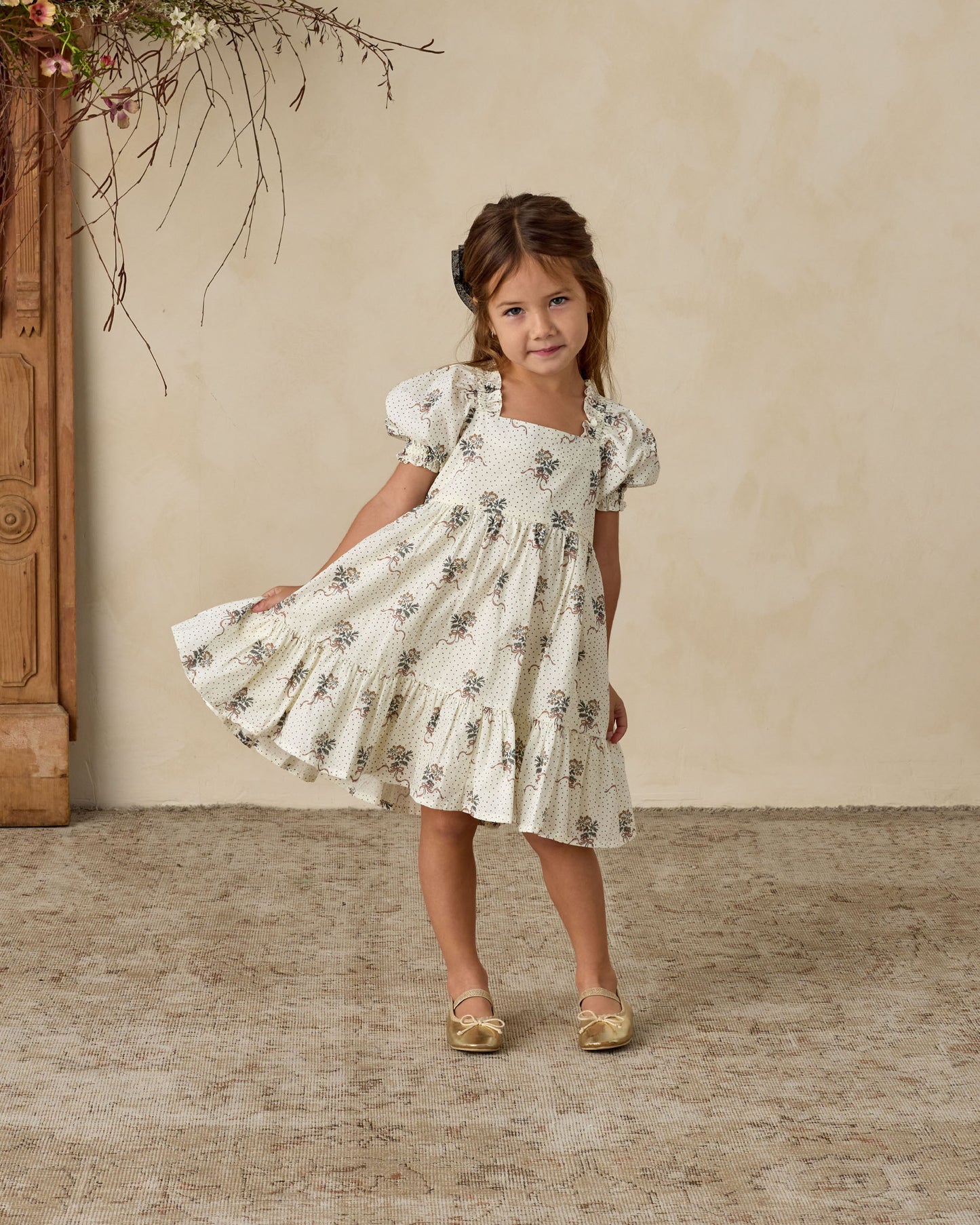 Louella Dress | Vintage Marigold - Rylee + Cru | Kids Clothes | Trendy Baby Clothes | Modern Infant Outfits |