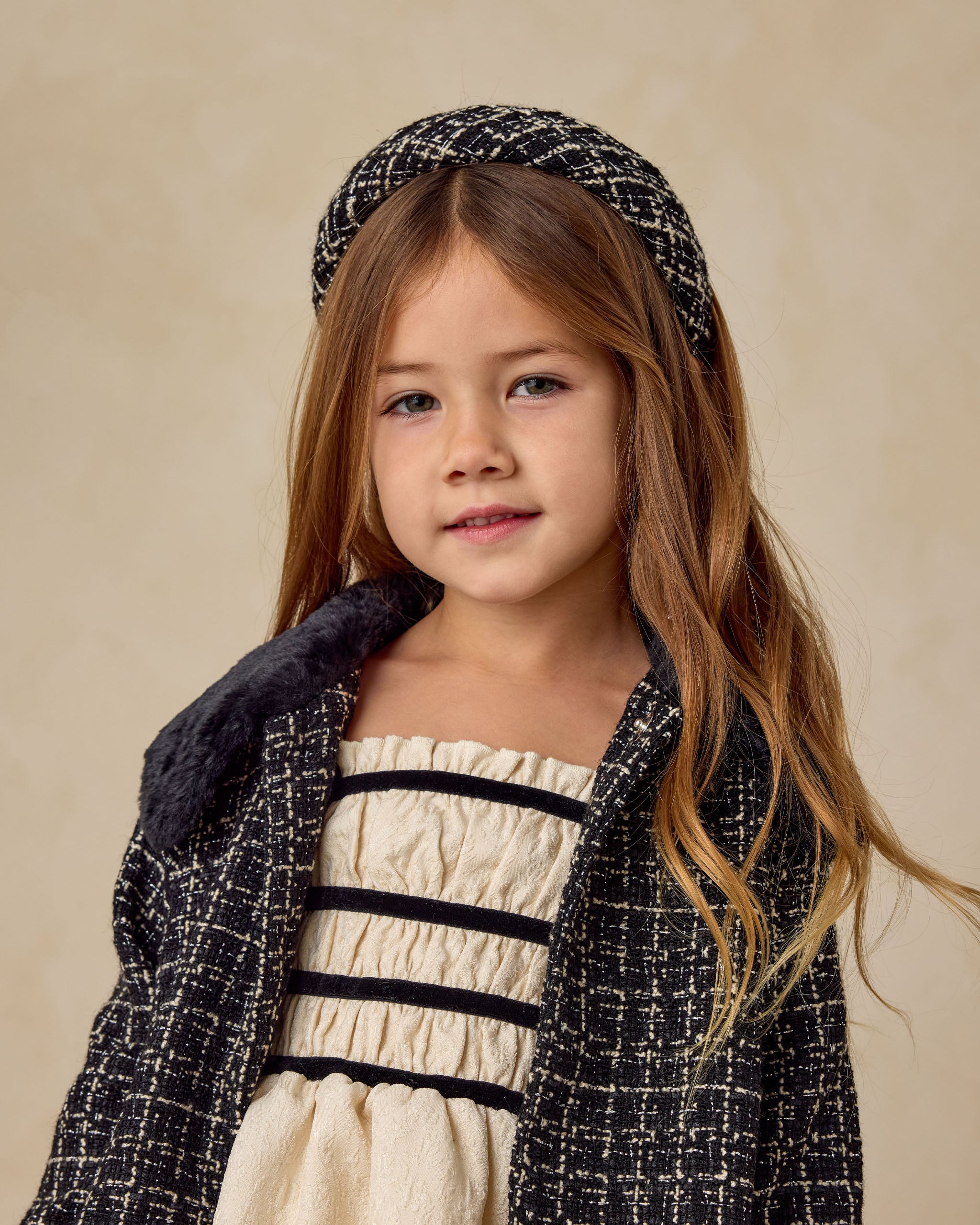 Padded Headband || Black Tweed - Rylee + Cru | Kids Clothes | Trendy Baby Clothes | Modern Infant Outfits |