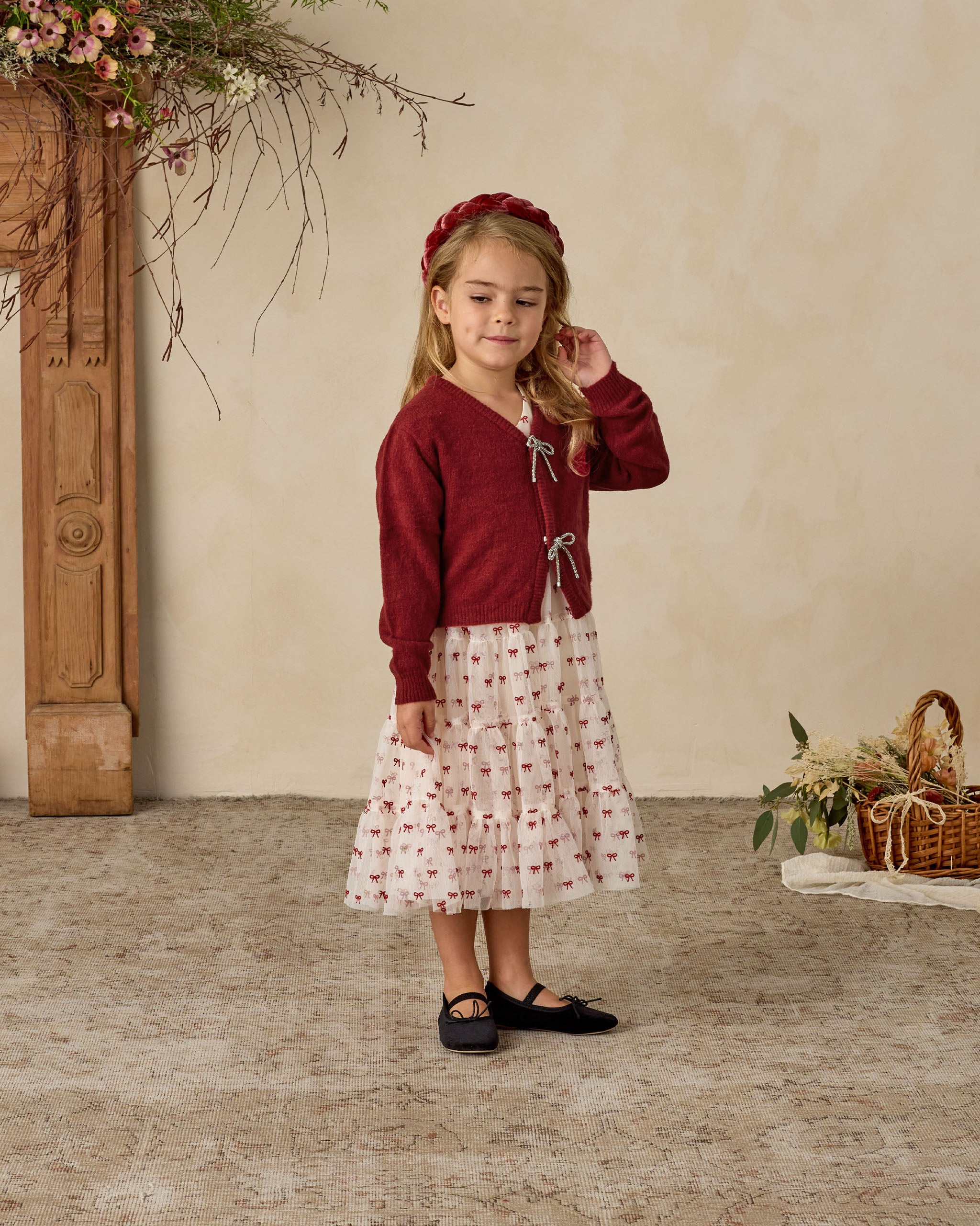 Bow Cardigan | Ruby - Rylee + Cru | Kids Clothes | Trendy Baby Clothes | Modern Infant Outfits |