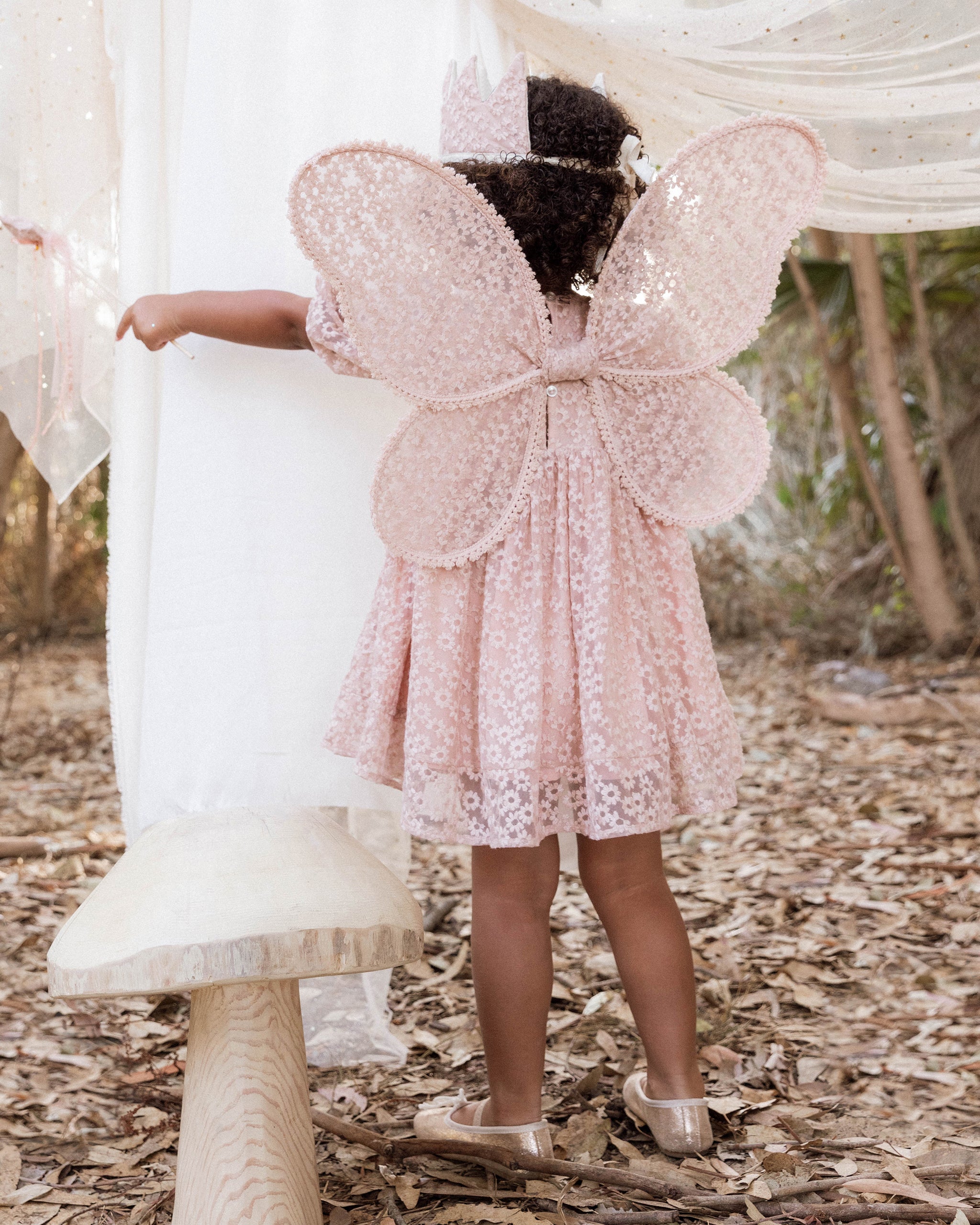 Wings | Rose Embroidered Daisy - Rylee + Cru | Kids Clothes | Trendy Baby Clothes | Modern Infant Outfits |