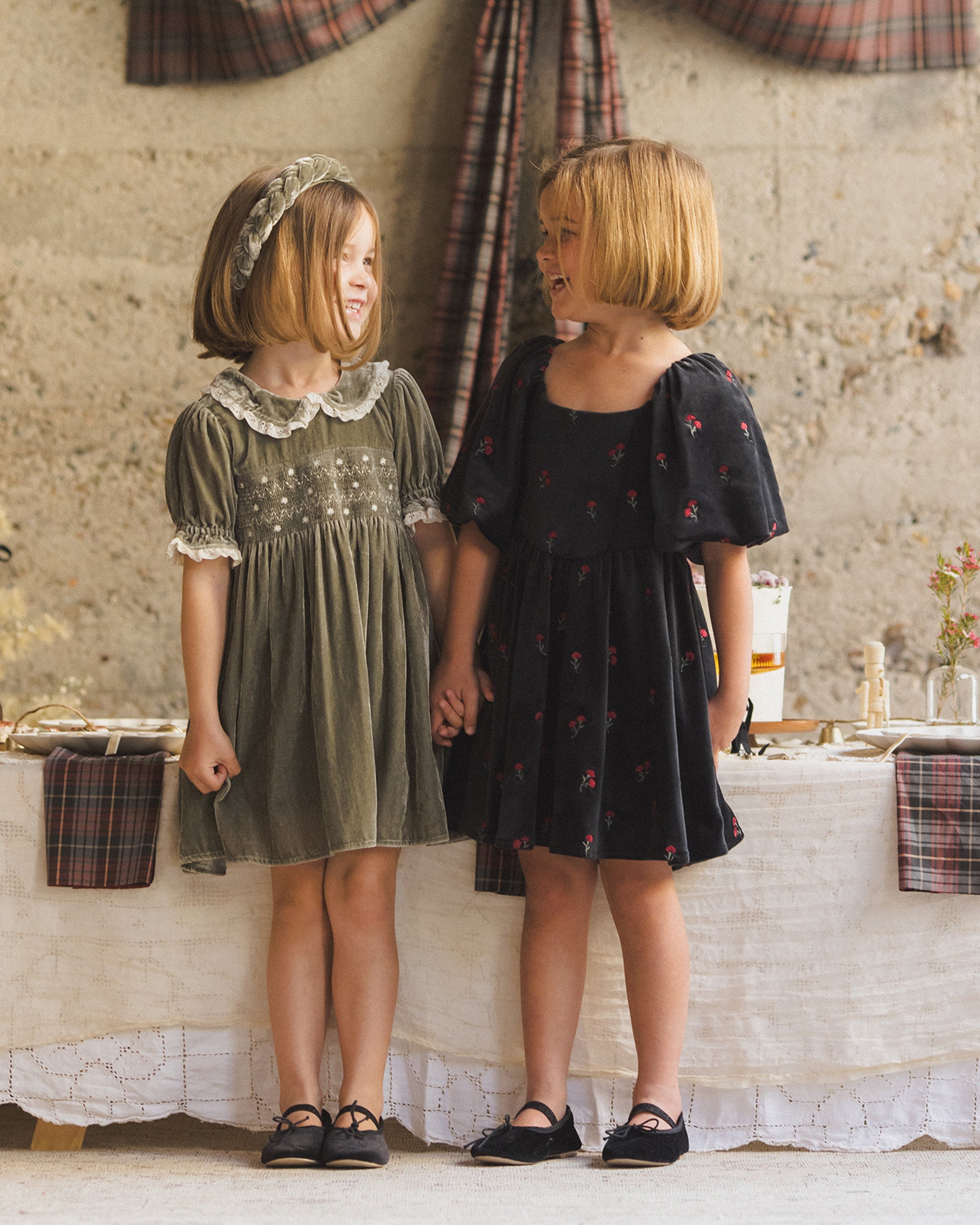 Elizabeth Dress | Pine - Rylee + Cru | Kids Clothes | Trendy Baby Clothes | Modern Infant Outfits |