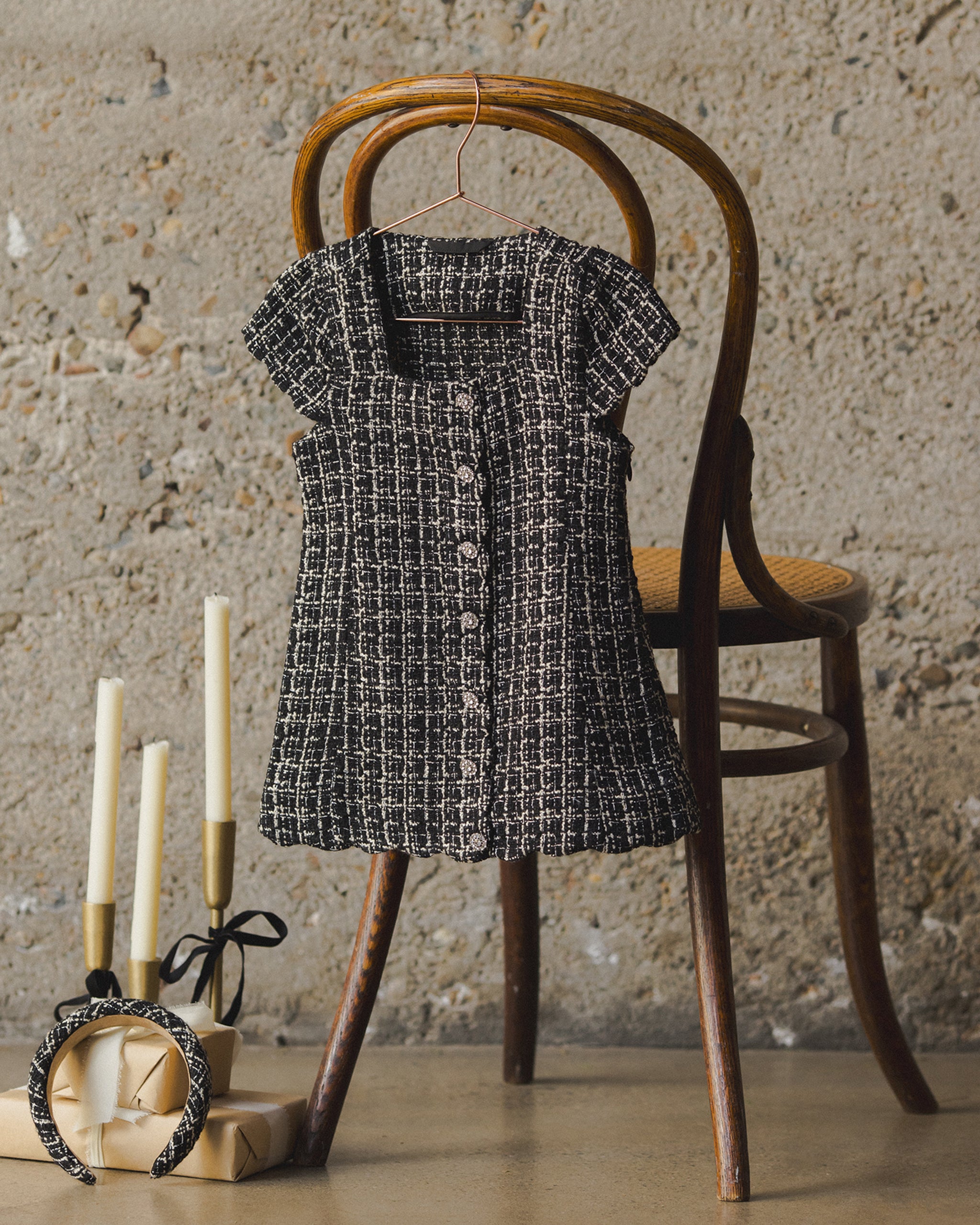 Gabrielle Dress | Black - Rylee + Cru | Kids Clothes | Trendy Baby Clothes | Modern Infant Outfits |