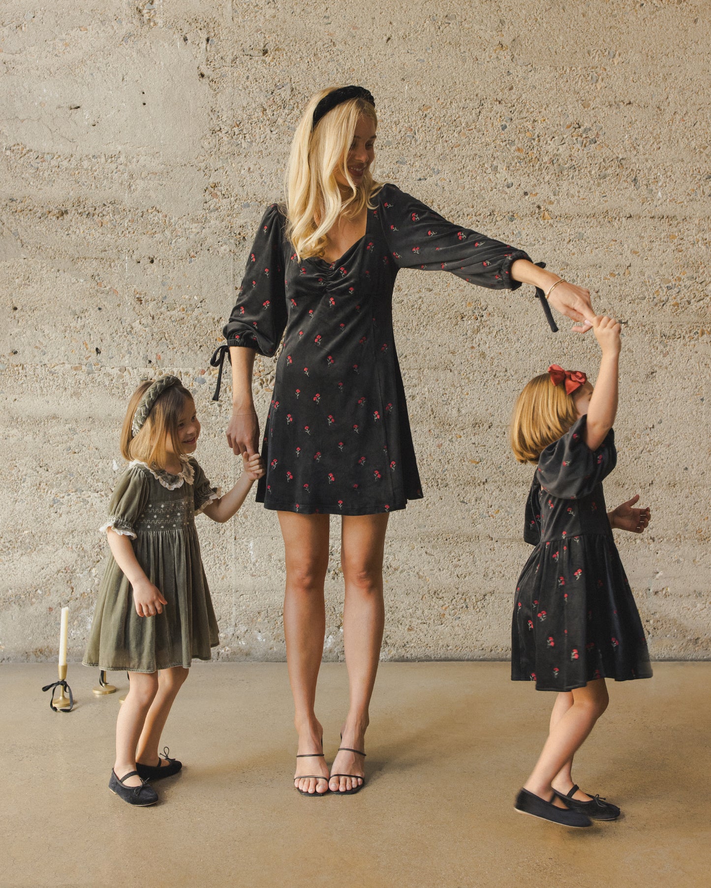 Morgan Dress | Velvet Floral - Rylee + Cru | Kids Clothes | Trendy Baby Clothes | Modern Infant Outfits |