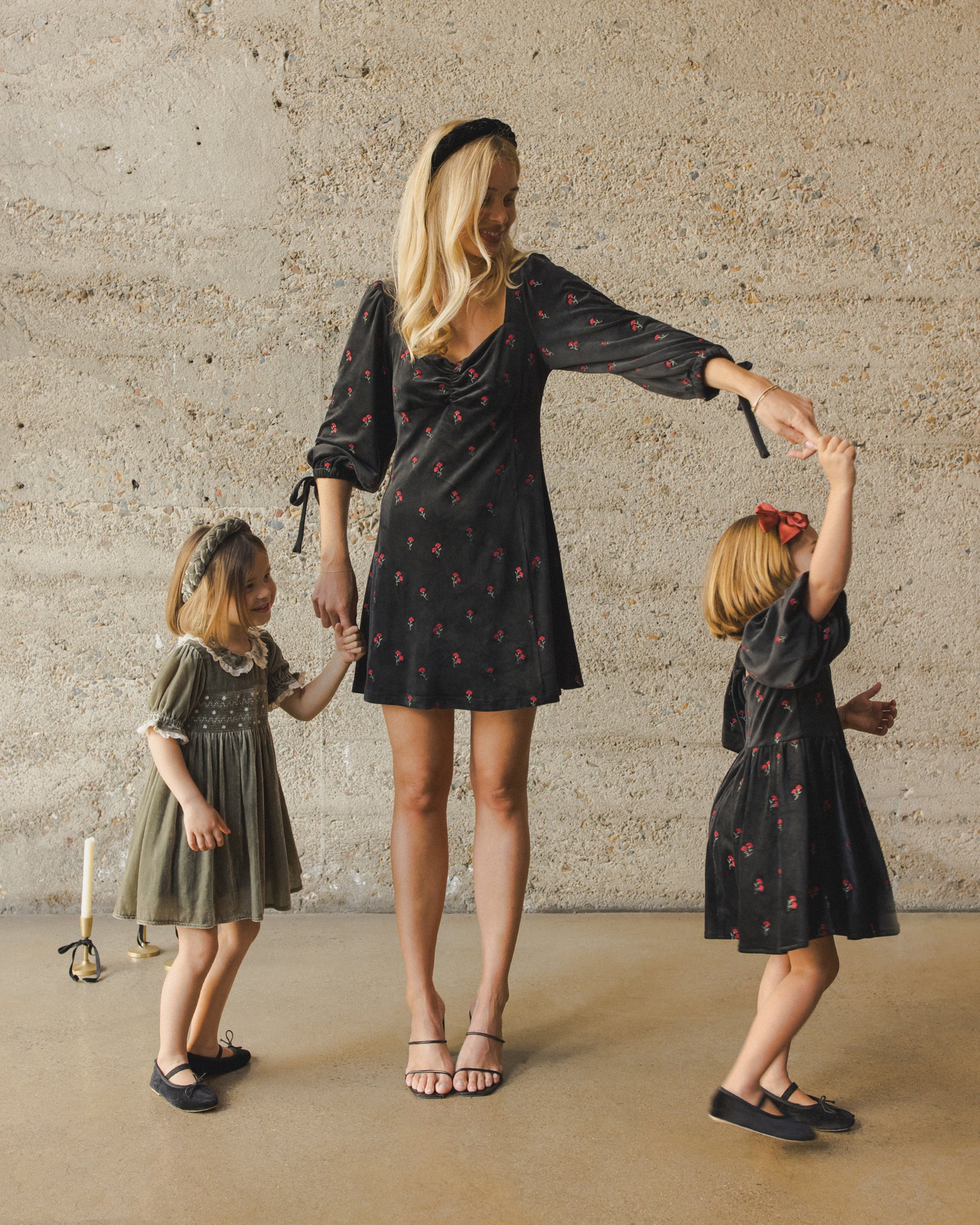 Morgan Dress | Velvet Floral - Rylee + Cru | Kids Clothes | Trendy Baby Clothes | Modern Infant Outfits |