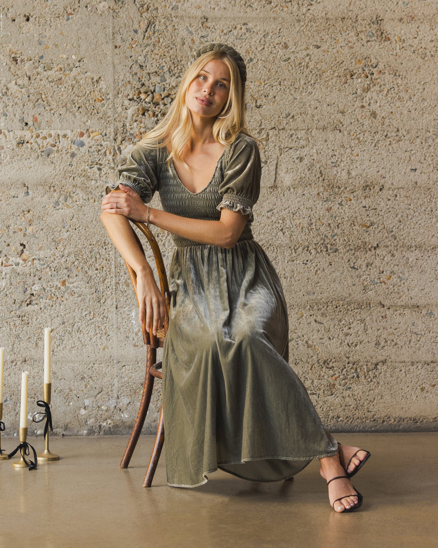 Adele Dress | Pine - Rylee + Cru | Kids Clothes | Trendy Baby Clothes | Modern Infant Outfits |