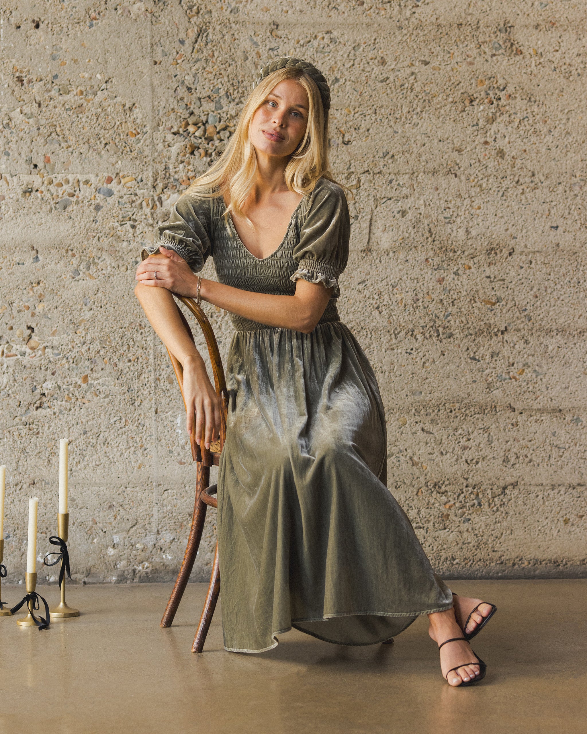 Adele Dress | Pine - Rylee + Cru | Kids Clothes | Trendy Baby Clothes | Modern Infant Outfits |