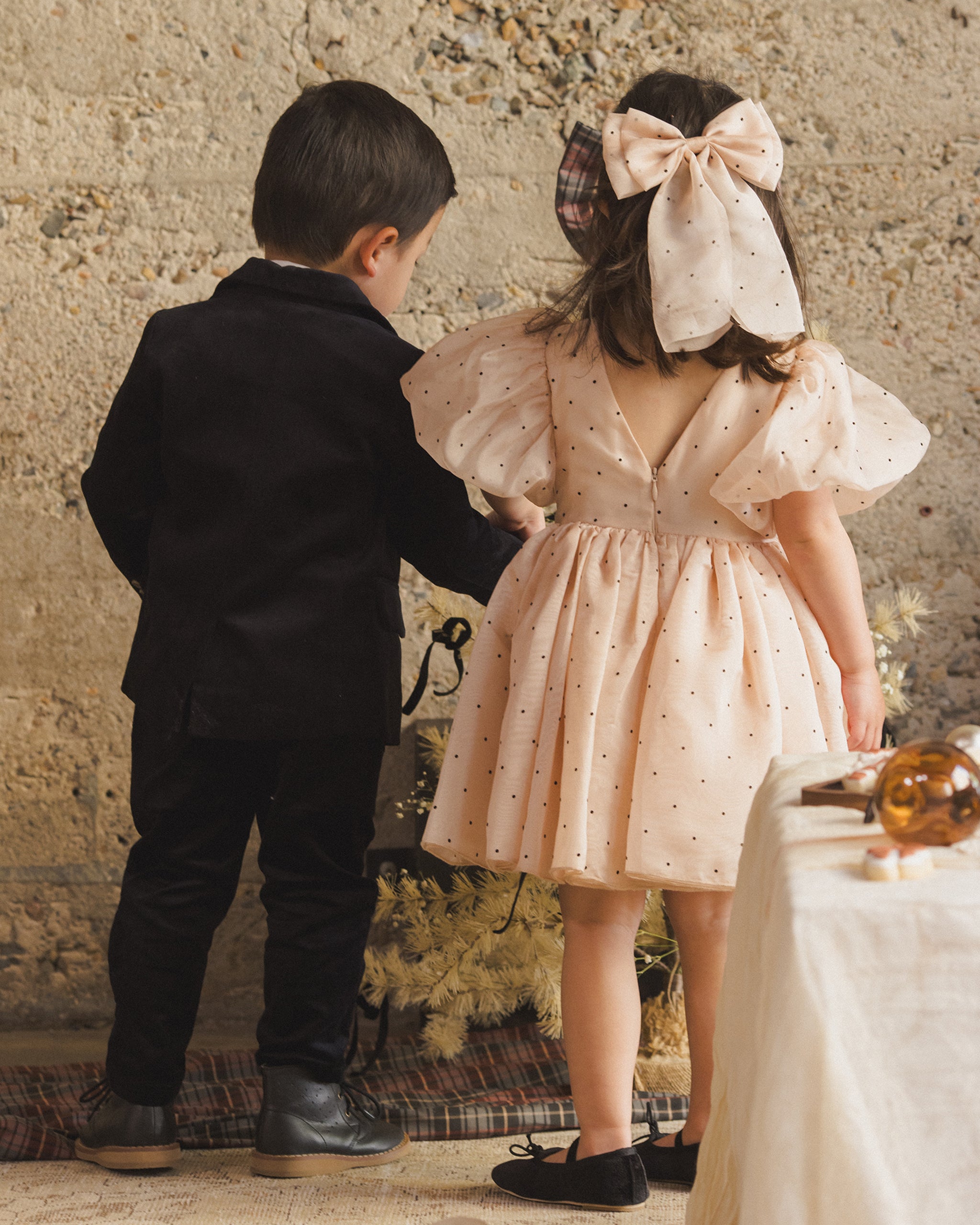 Alice Bow | Flocked Dot - Rylee + Cru | Kids Clothes | Trendy Baby Clothes | Modern Infant Outfits |