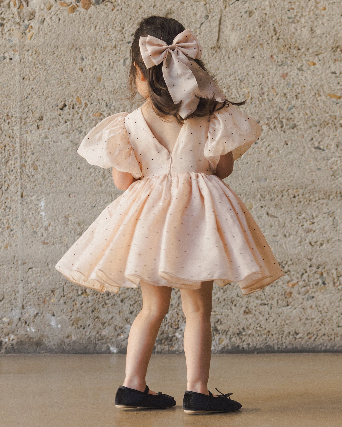 Alice Bow | Flocked Dot - Rylee + Cru | Kids Clothes | Trendy Baby Clothes | Modern Infant Outfits |