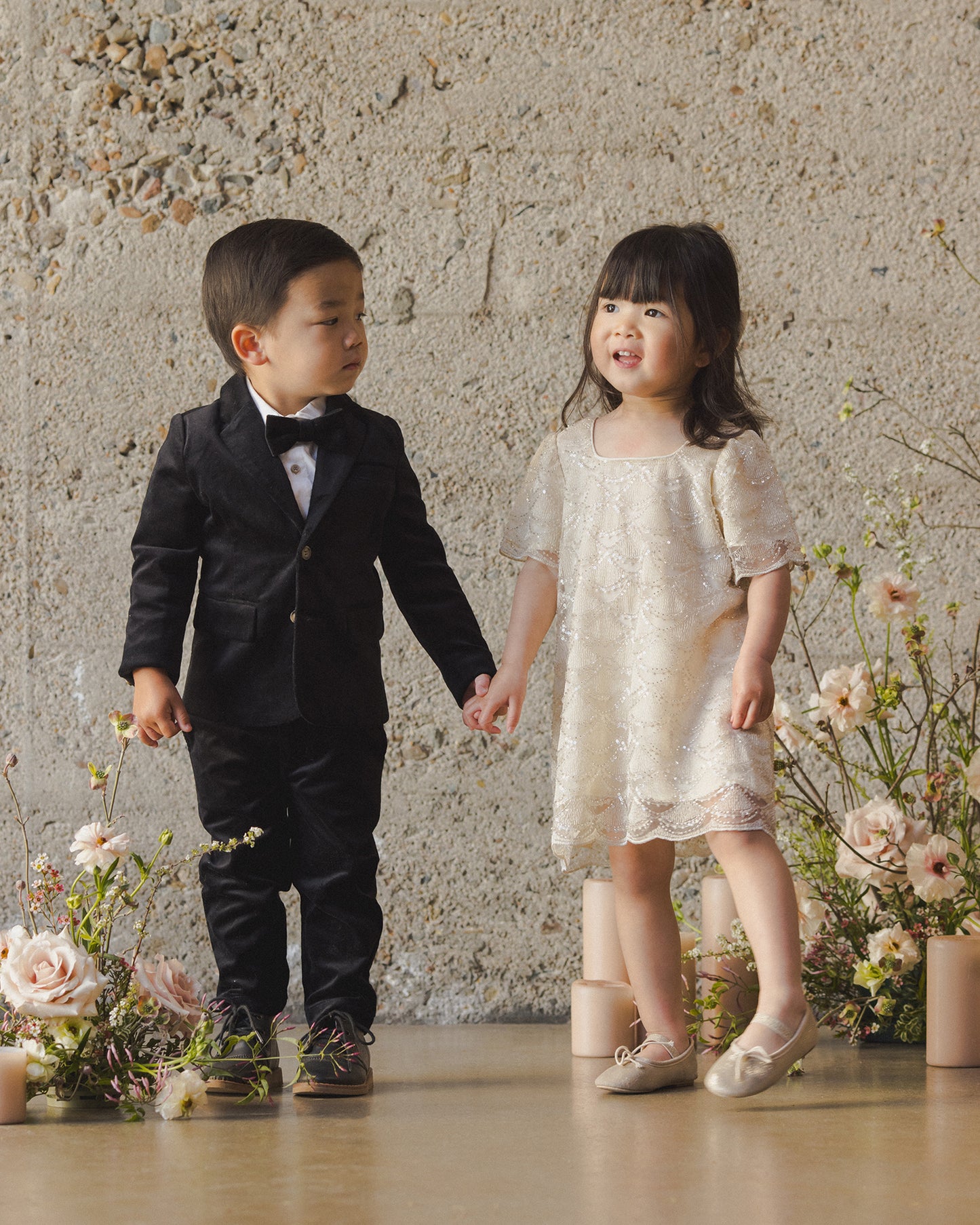 Daisy Dress | Silver Metallic - Rylee + Cru | Kids Clothes | Trendy Baby Clothes | Modern Infant Outfits |