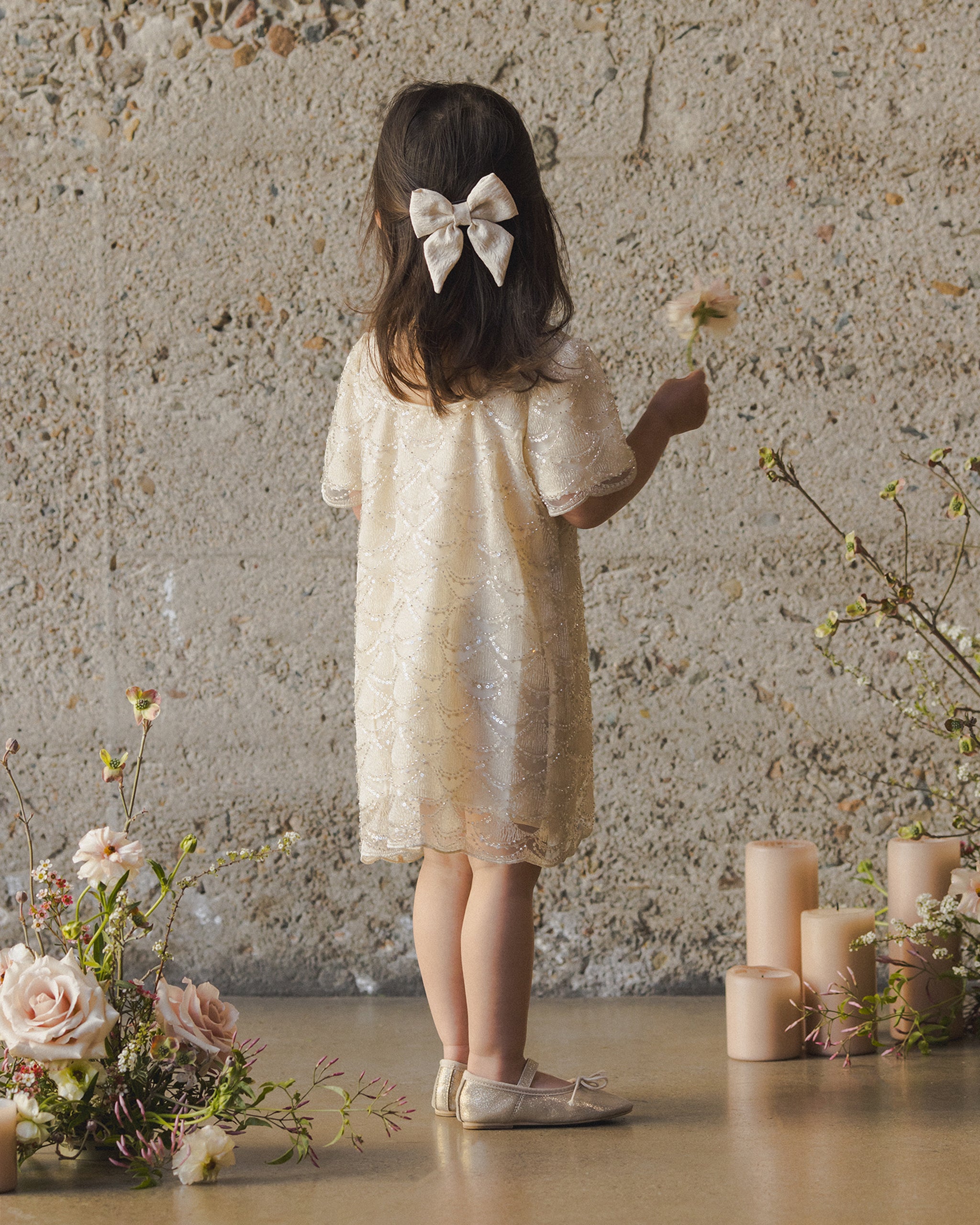 Norah Bow | Ivory - Rylee + Cru | Kids Clothes | Trendy Baby Clothes | Modern Infant Outfits |