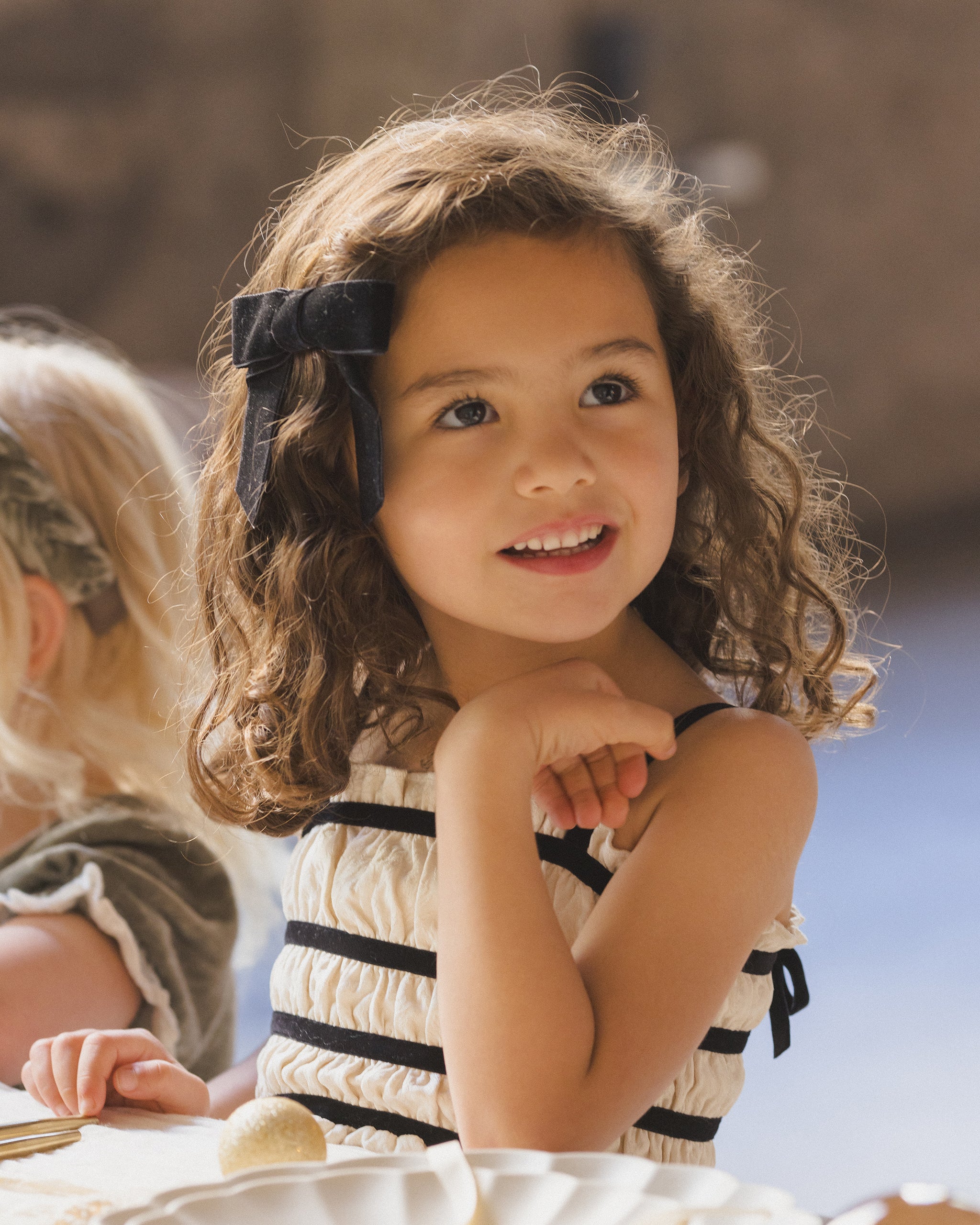 Velvet Bow | Black - Rylee + Cru | Kids Clothes | Trendy Baby Clothes | Modern Infant Outfits |