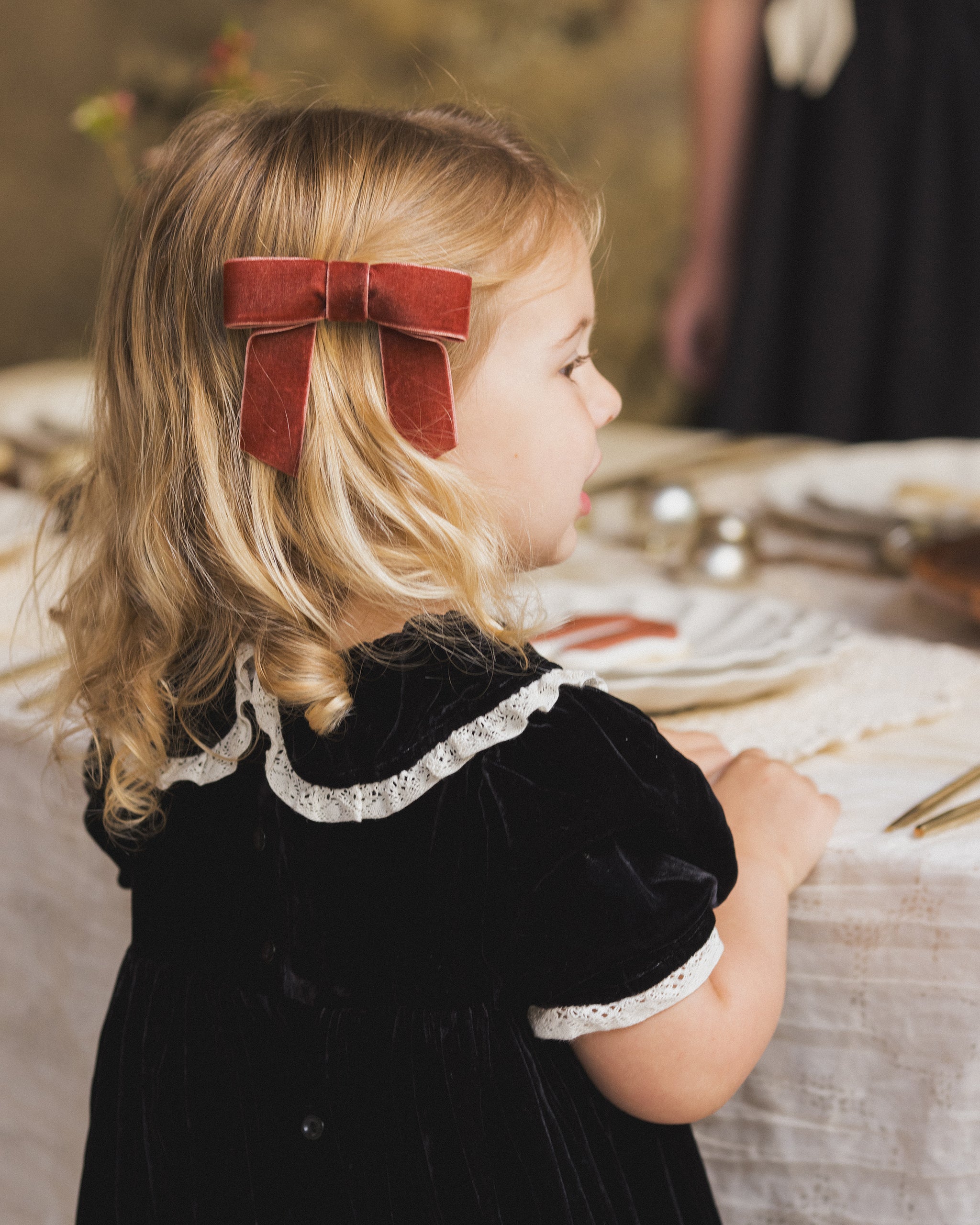Velvet Bow | Ruby - Rylee + Cru | Kids Clothes | Trendy Baby Clothes | Modern Infant Outfits |