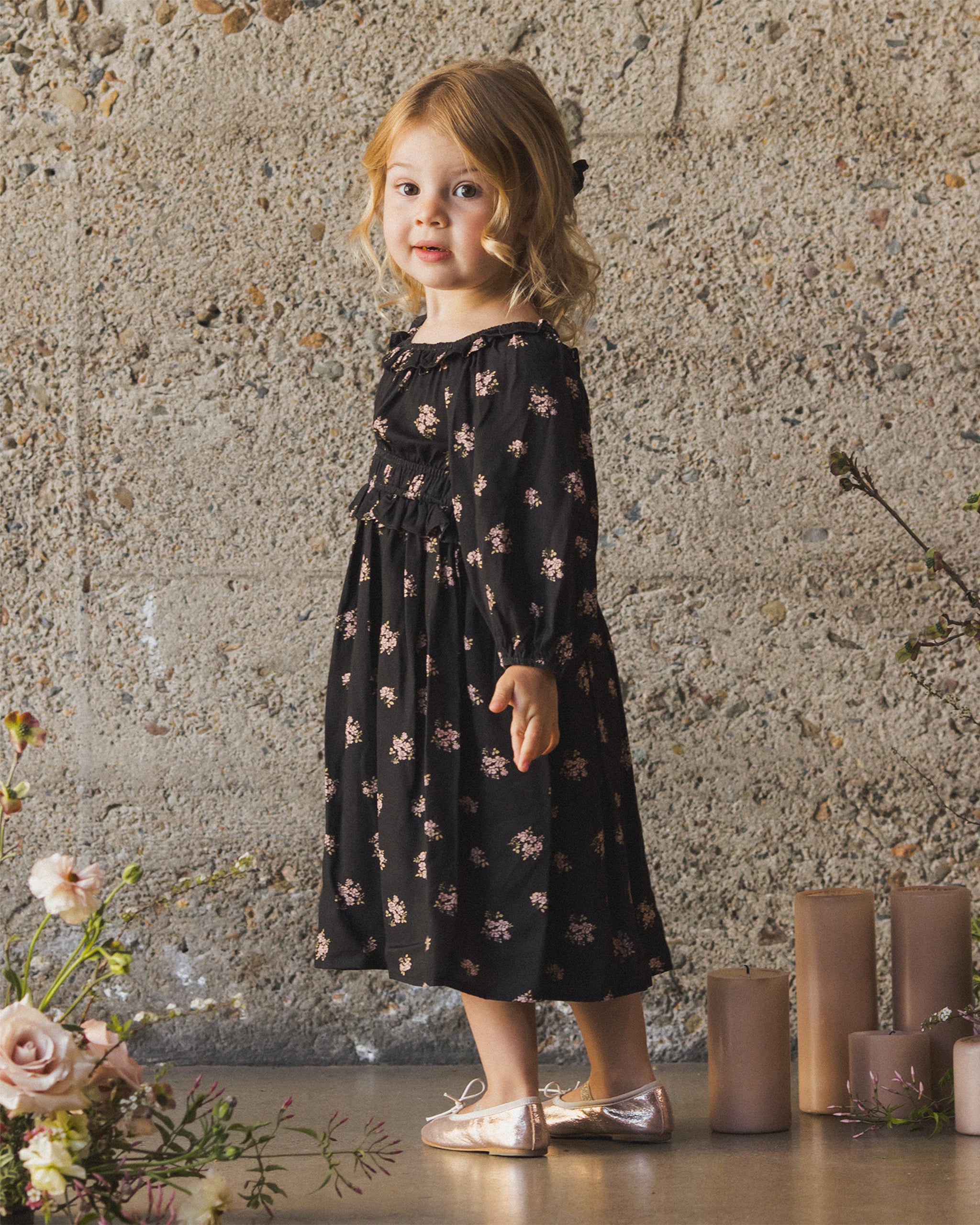 Junie Dress | Ditsy Floral - Rylee + Cru | Kids Clothes | Trendy Baby Clothes | Modern Infant Outfits |