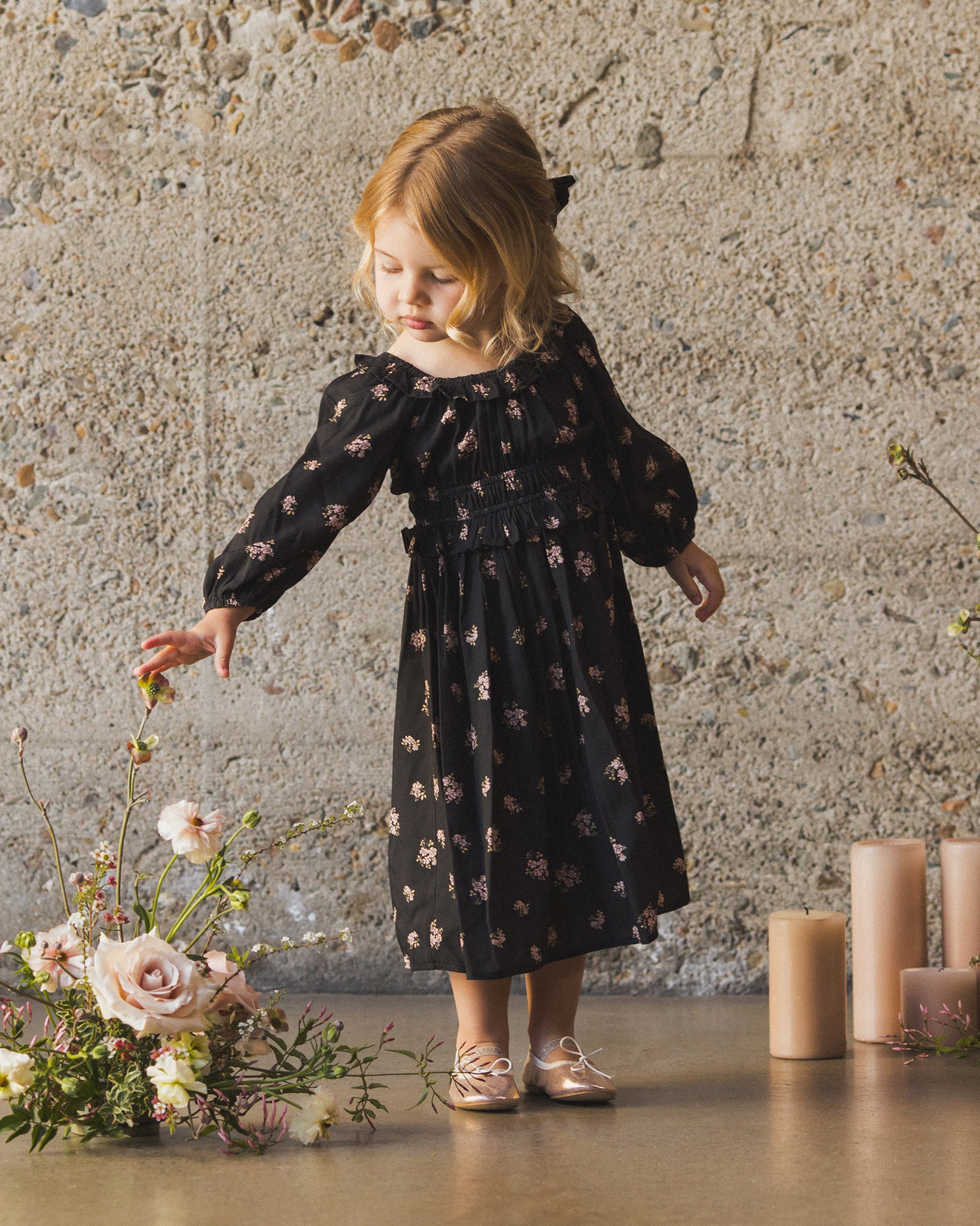 Junie Dress | Ditsy Floral - Rylee + Cru | Kids Clothes | Trendy Baby Clothes | Modern Infant Outfits |