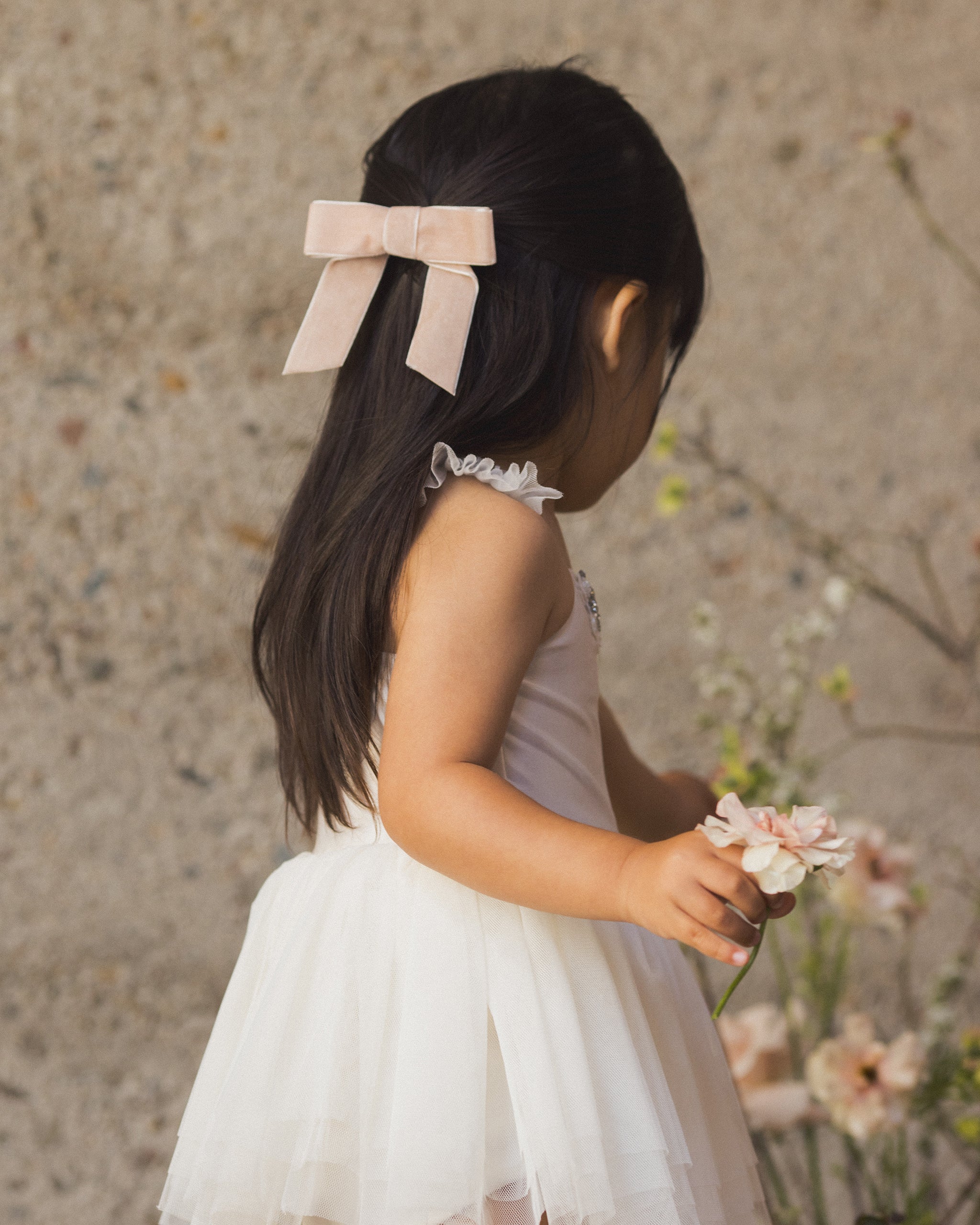 Velvet Bow | Rose - Rylee + Cru | Kids Clothes | Trendy Baby Clothes | Modern Infant Outfits |