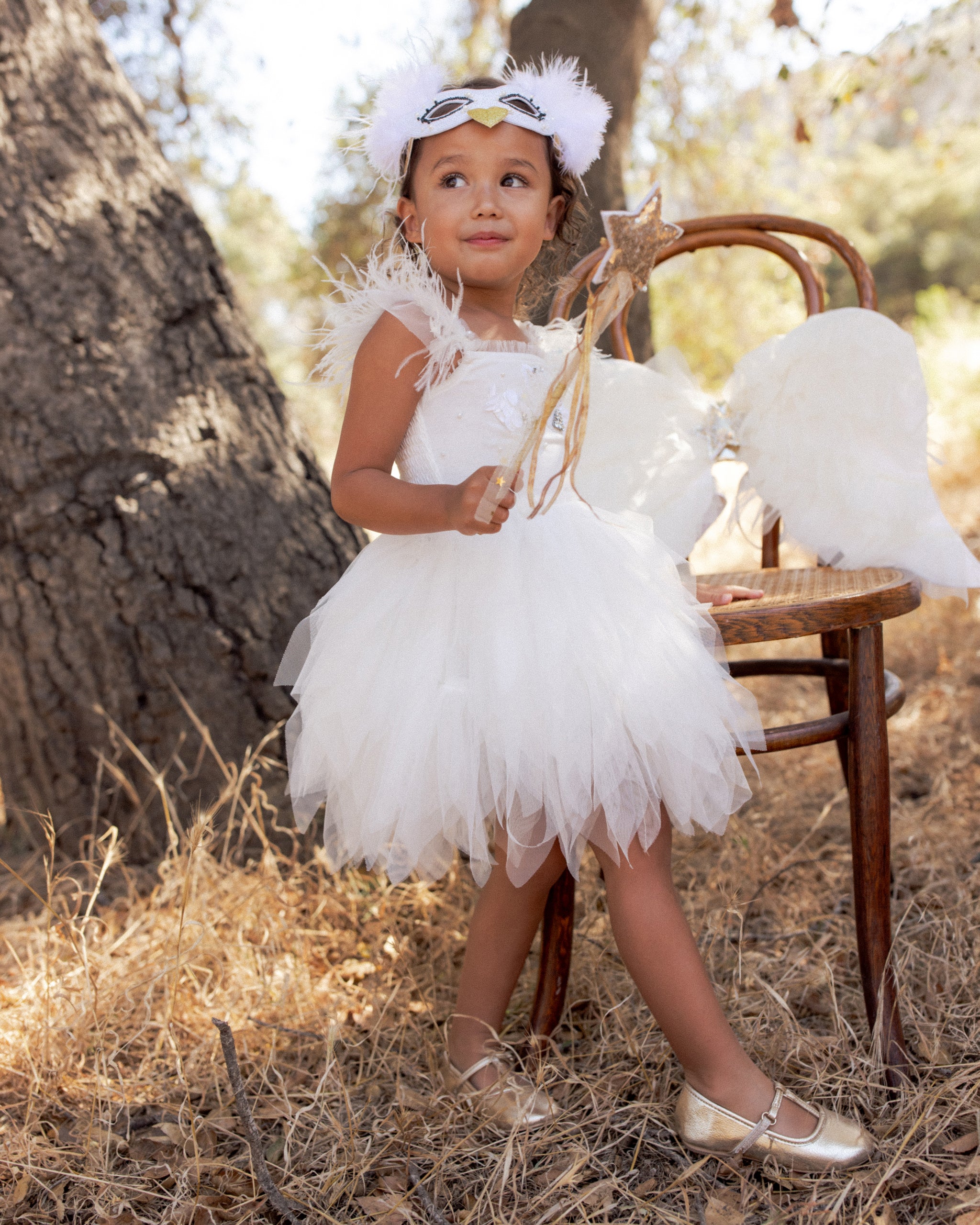 Swan Mask Ivory - Rylee + Cru | Kids Clothes | Trendy Baby Clothes | Modern Infant Outfits |