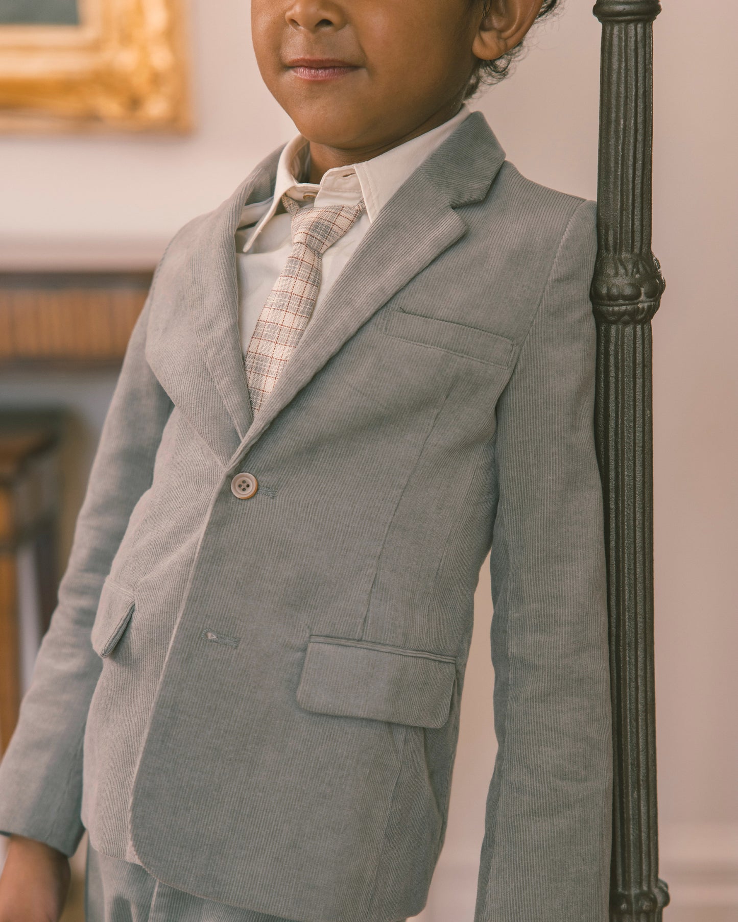 Corbata flaca a cuadros de otoño