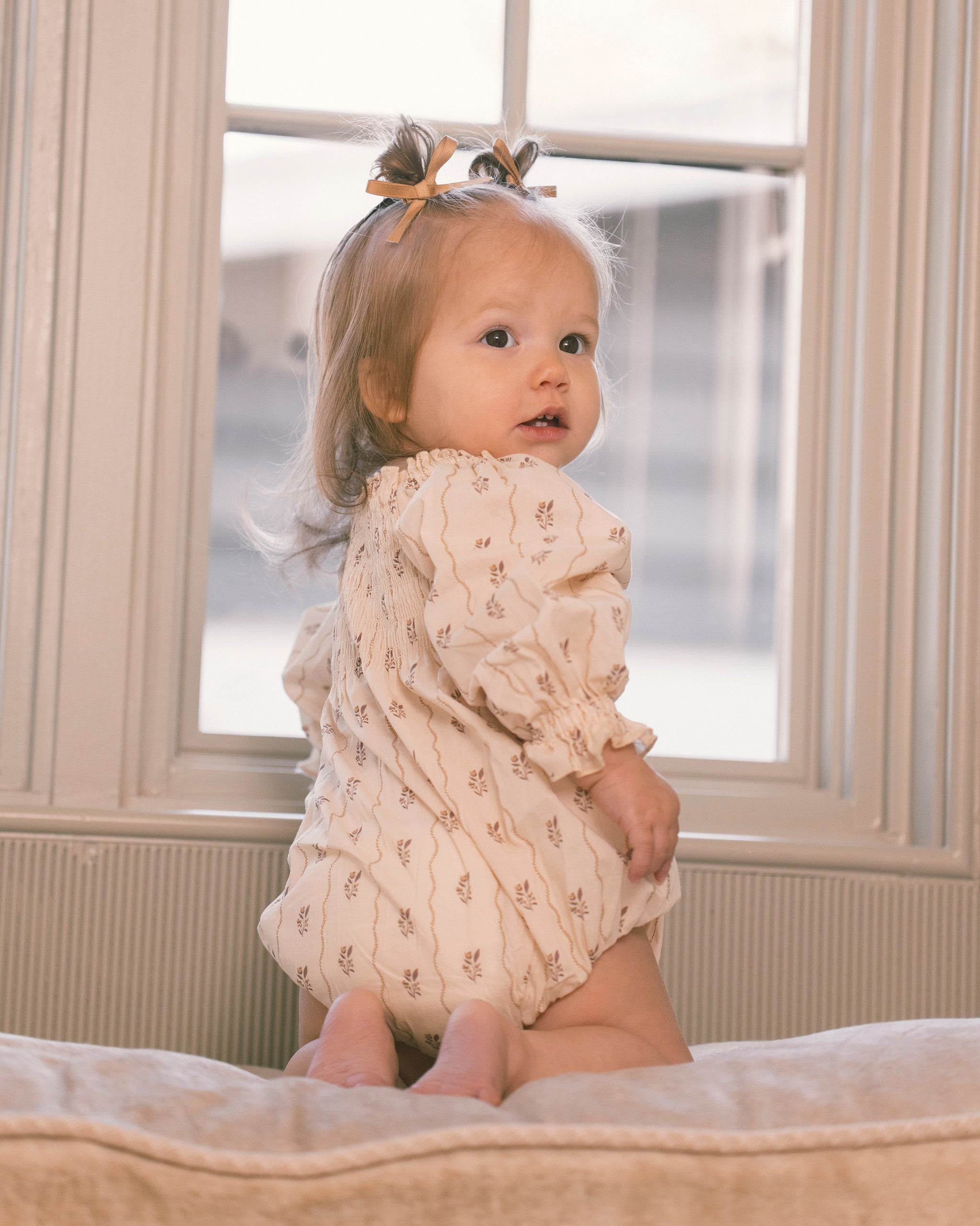 Autumn Romper Floral Stripe
