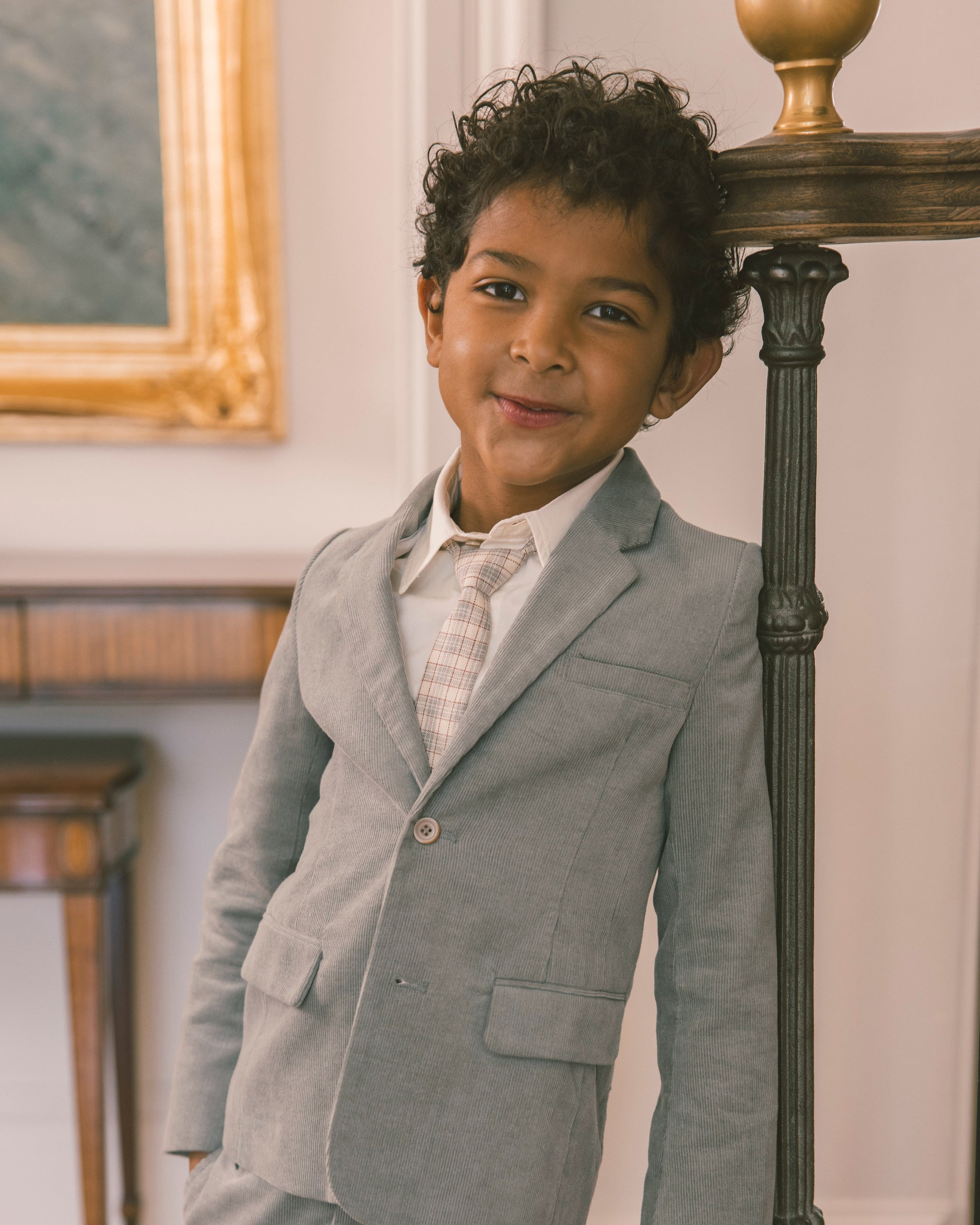 Corbata flaca a cuadros de otoño