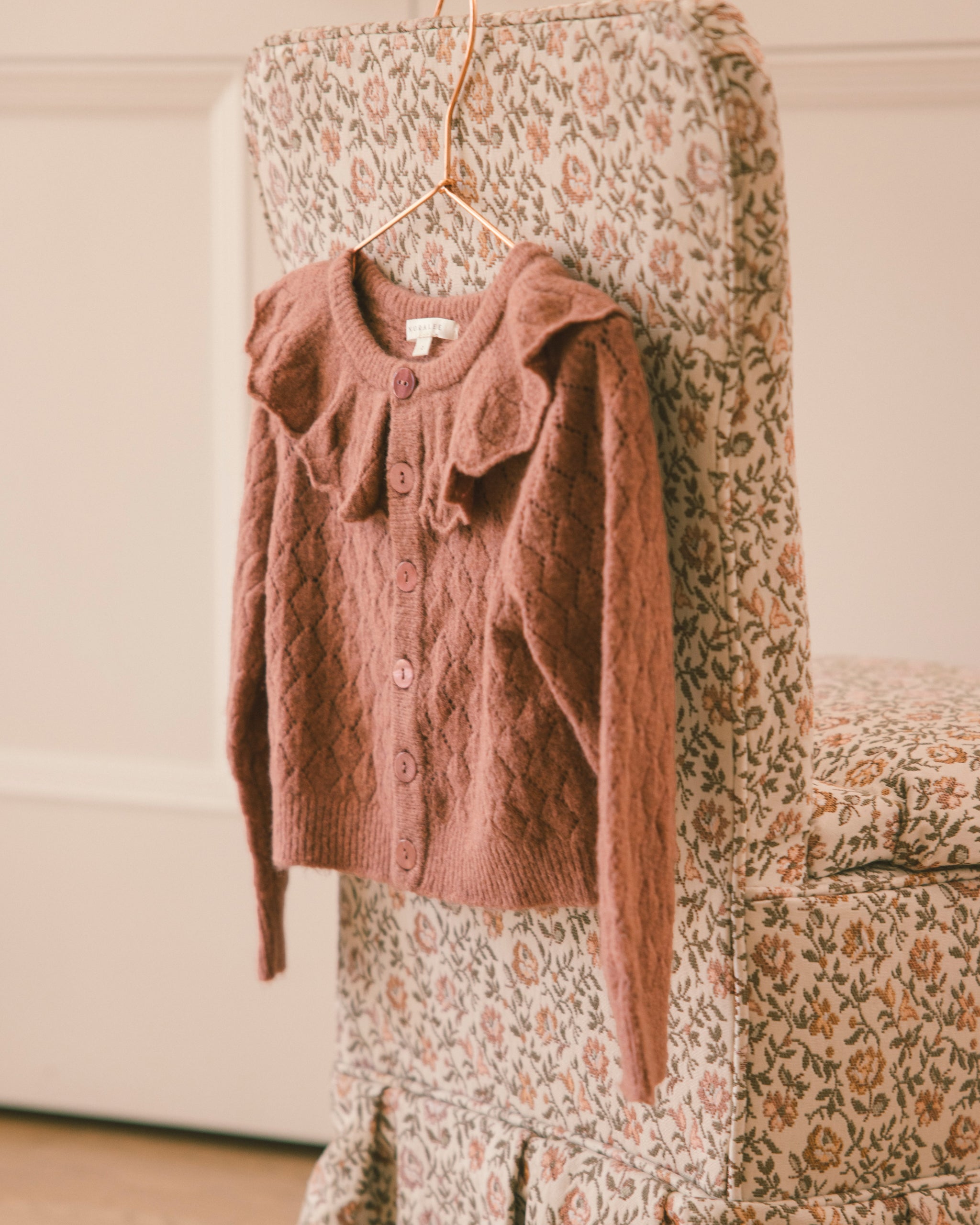 Ruffle Cardigan Sweater Spice - Rylee + Cru | Kids Clothes | Trendy Baby Clothes | Modern Infant Outfits |