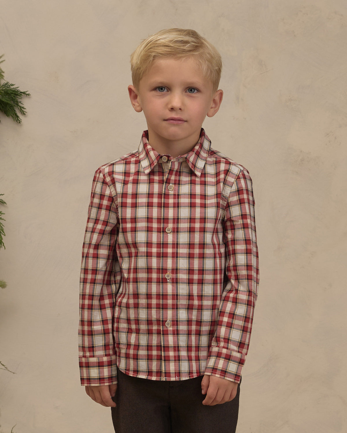 Harrison Button Down Holiday Tartan - Rylee + Cru | Kids Clothes | Trendy Baby Clothes | Modern Infant Outfits |