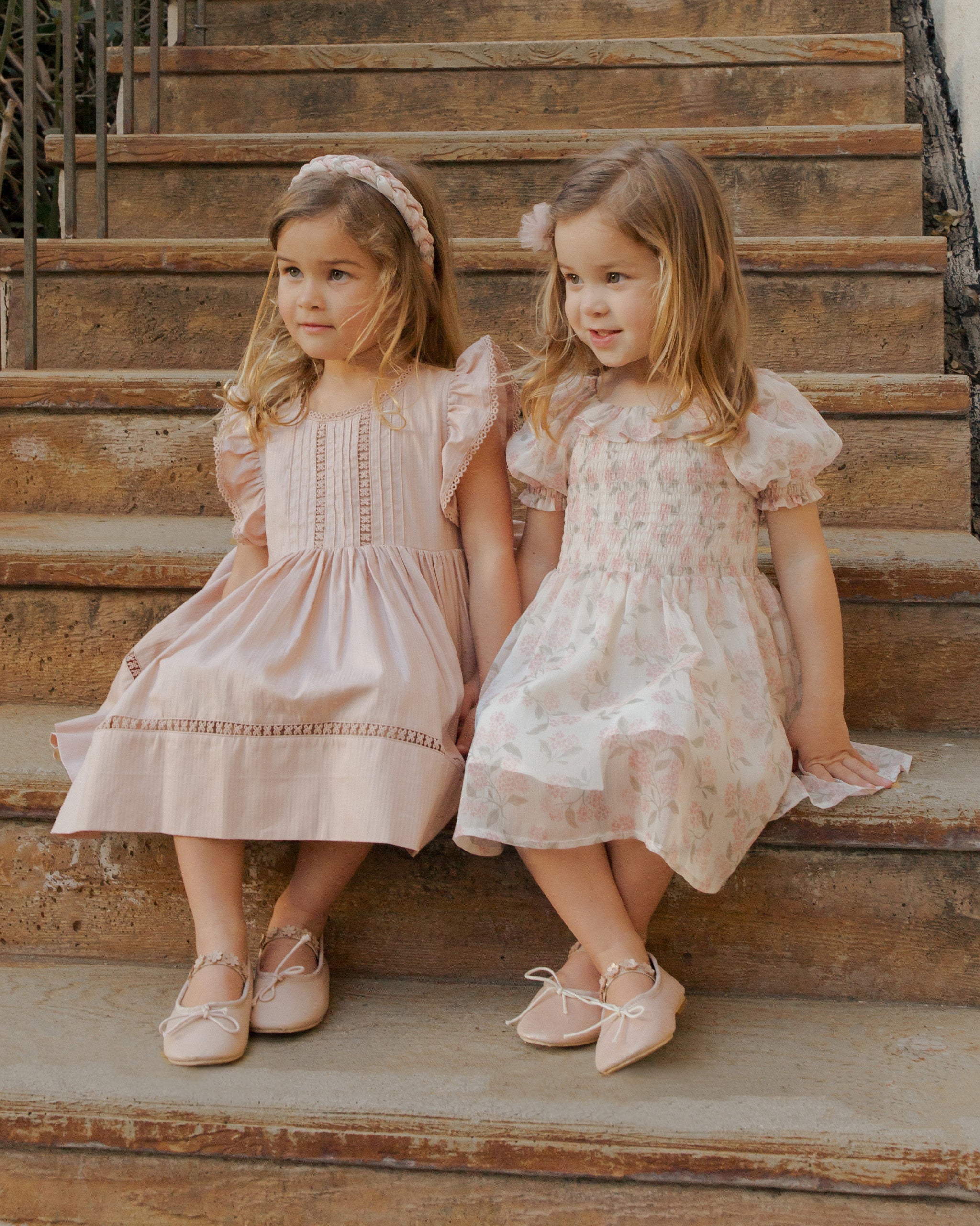 Isla Dress || Rose - Rylee + Cru | Kids Clothes | Trendy Baby Clothes | Modern Infant Outfits |
