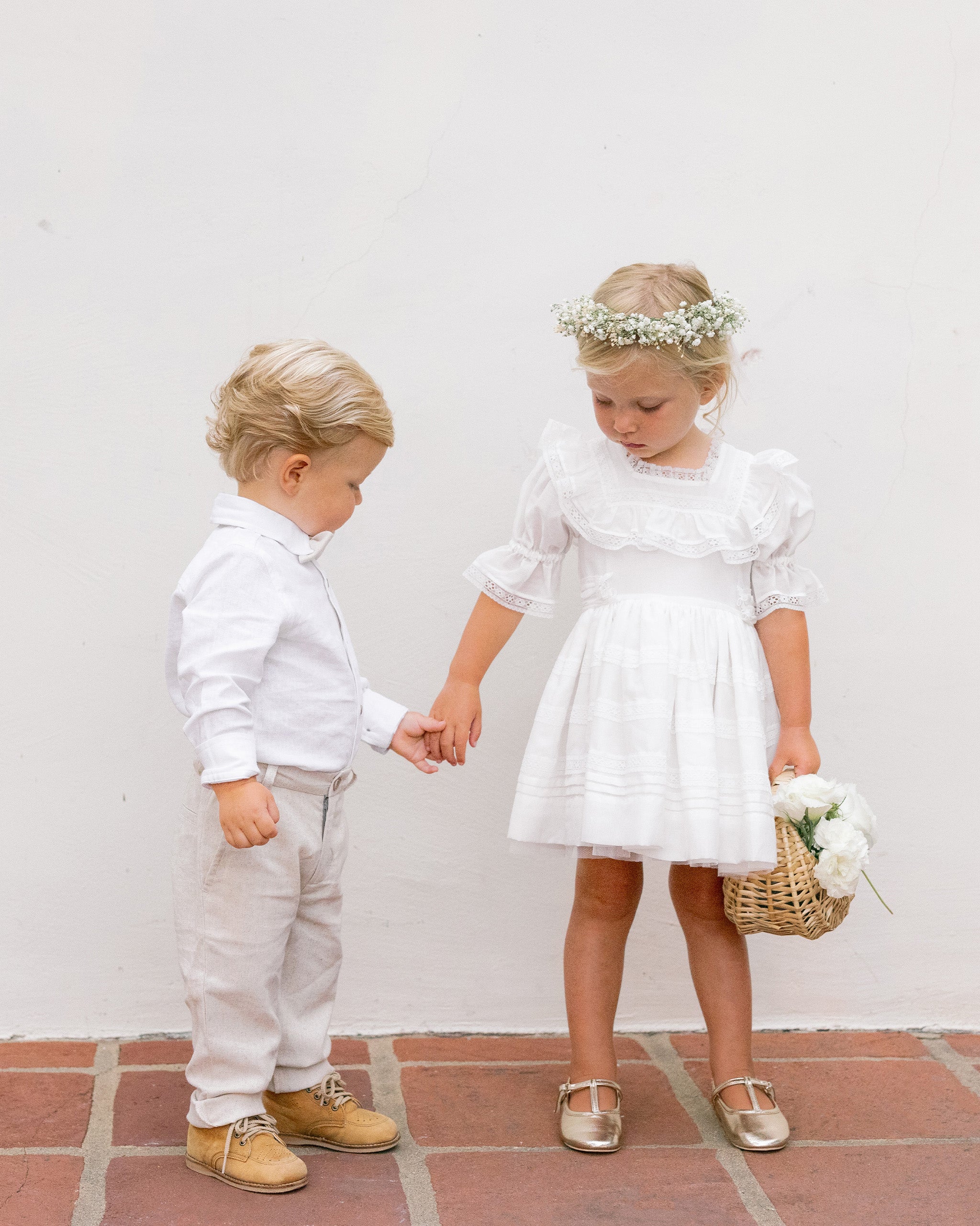 infant white button down dress shirt Little English