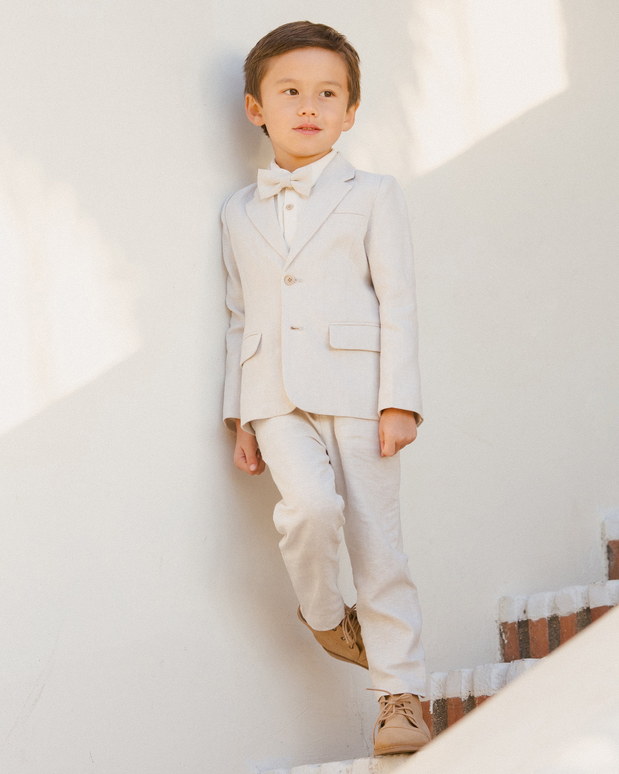 infant ivory dress shirt Atlas Shirt Ivory Linen Noralee